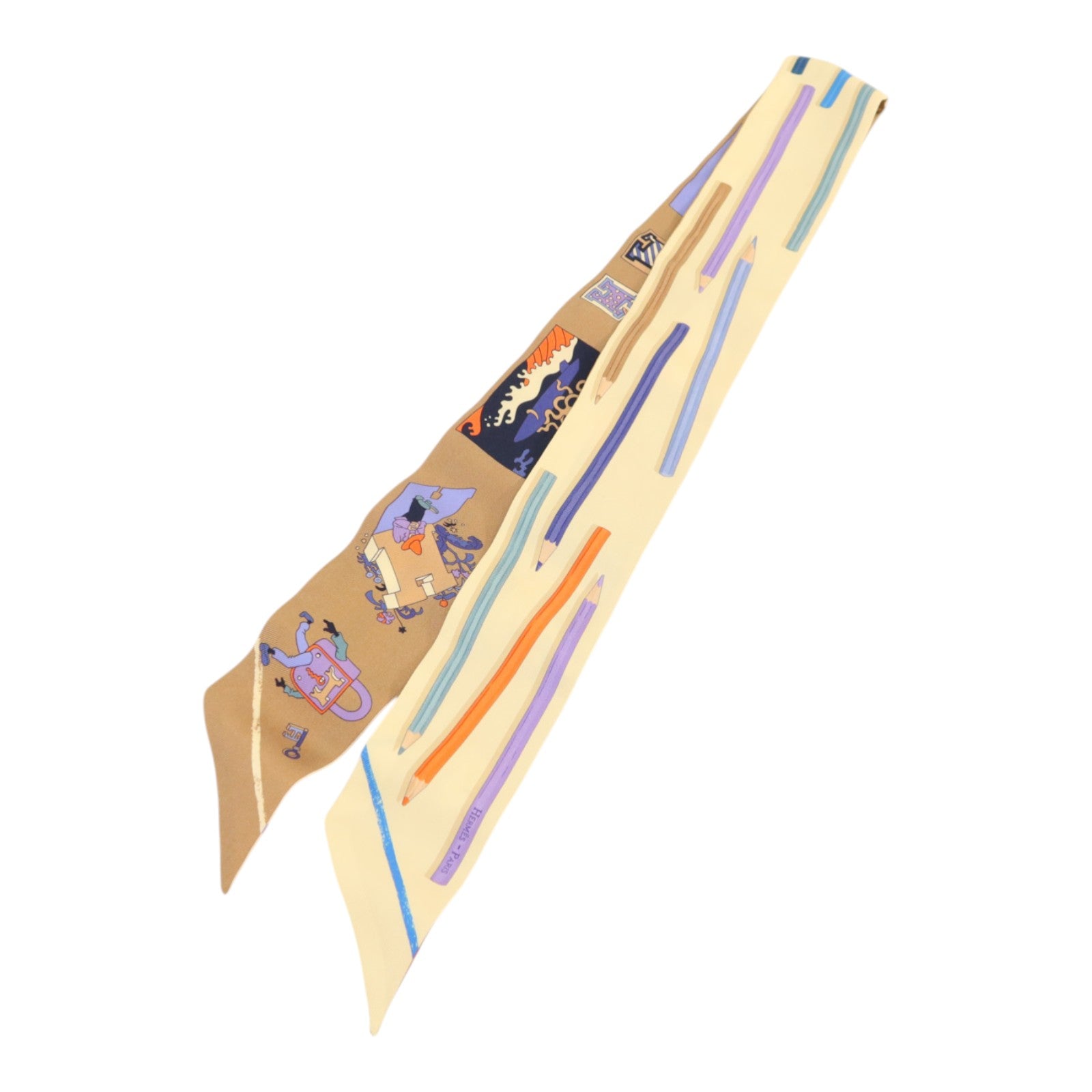 HERMES 絲質Twilly絲巾