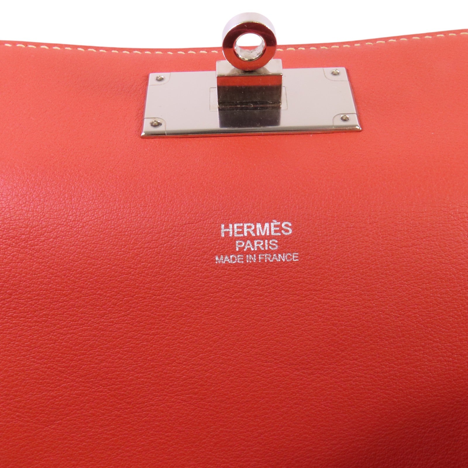 HERMES Evercolor皮革Toolbox 26銀扣手挽肩背兩用袋