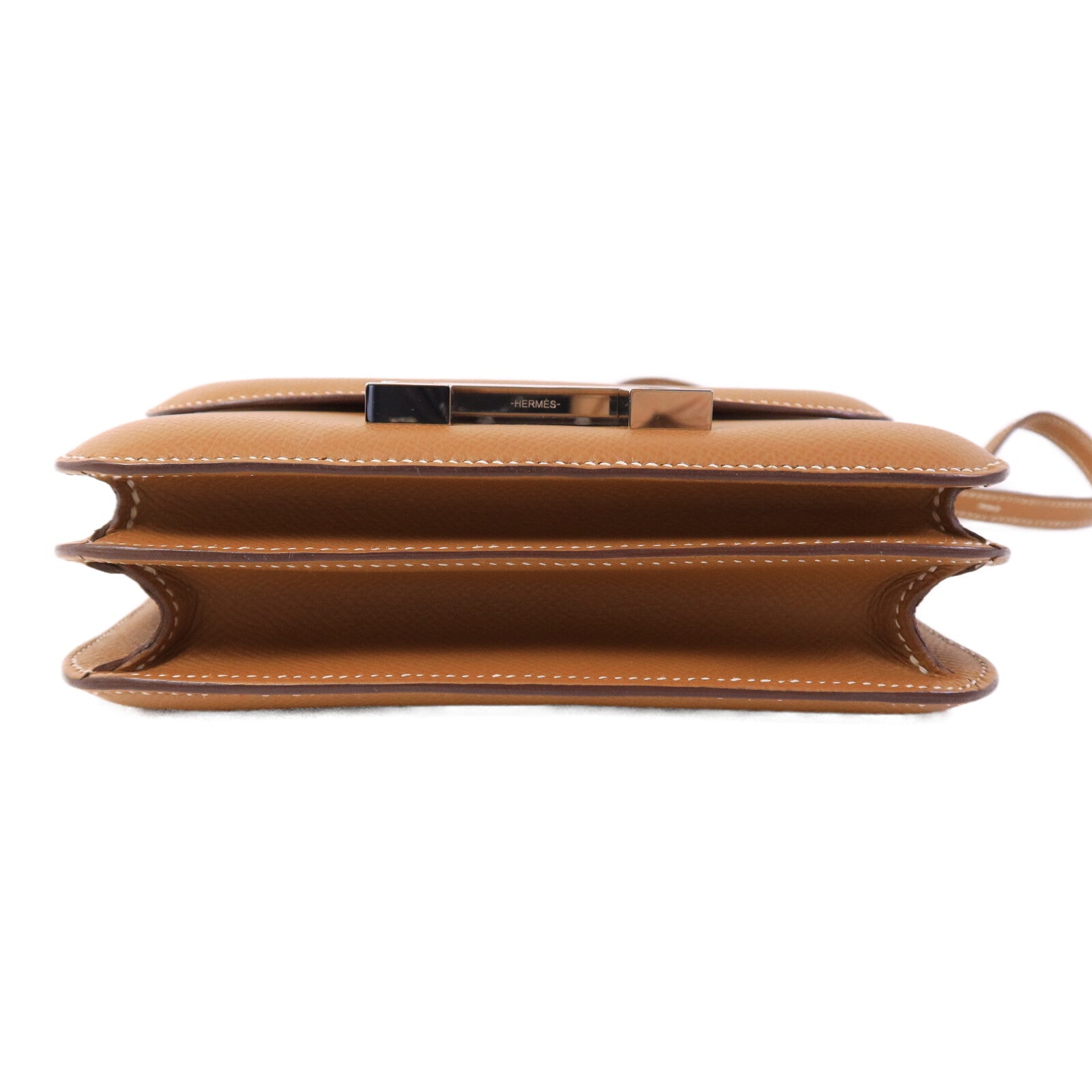 HERMES Epsom皮革Constance Mini肩背袋Gold