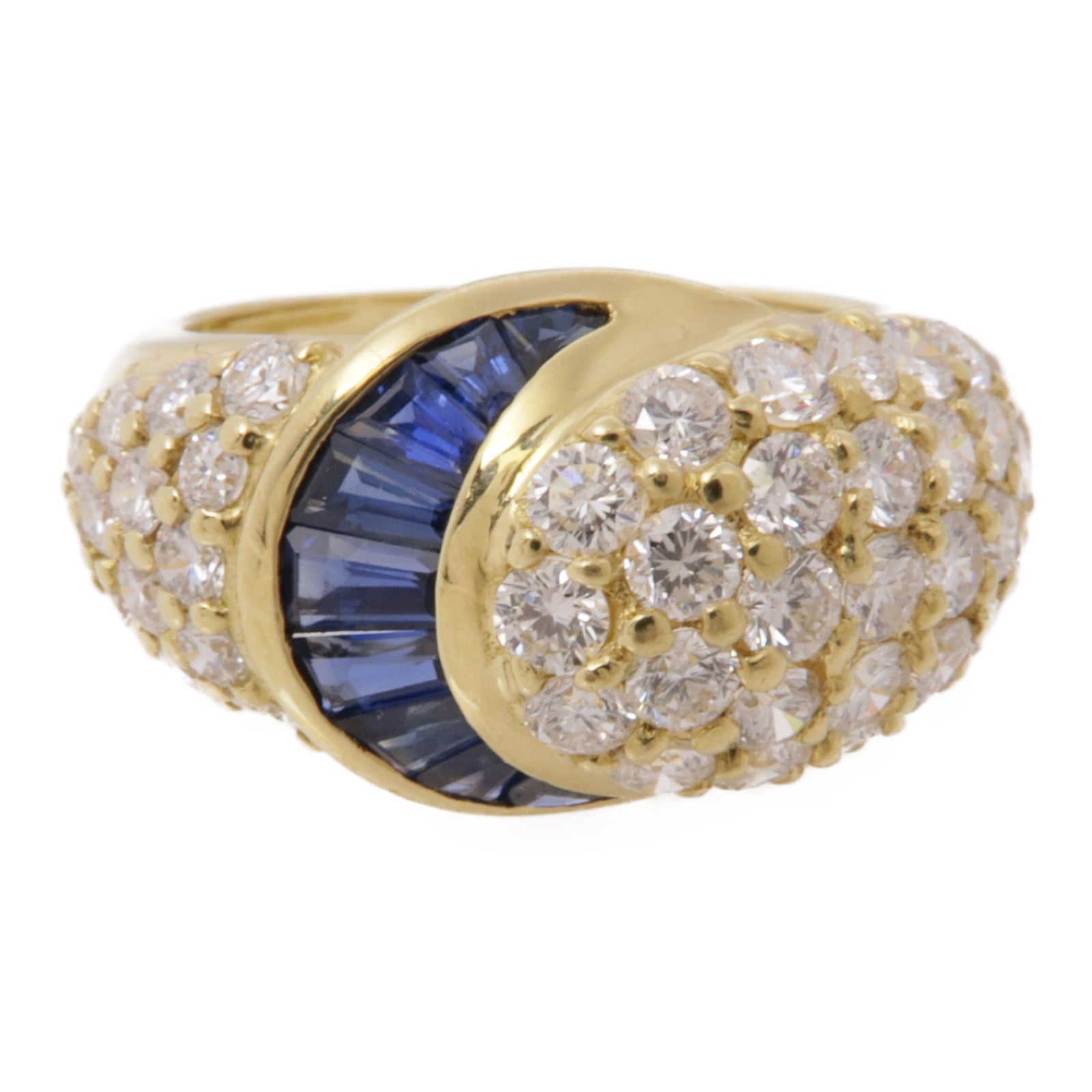 JEWELRY 18K黃金Sapphire Diamond Ring藍寶石/鑽石戒指US#6.25