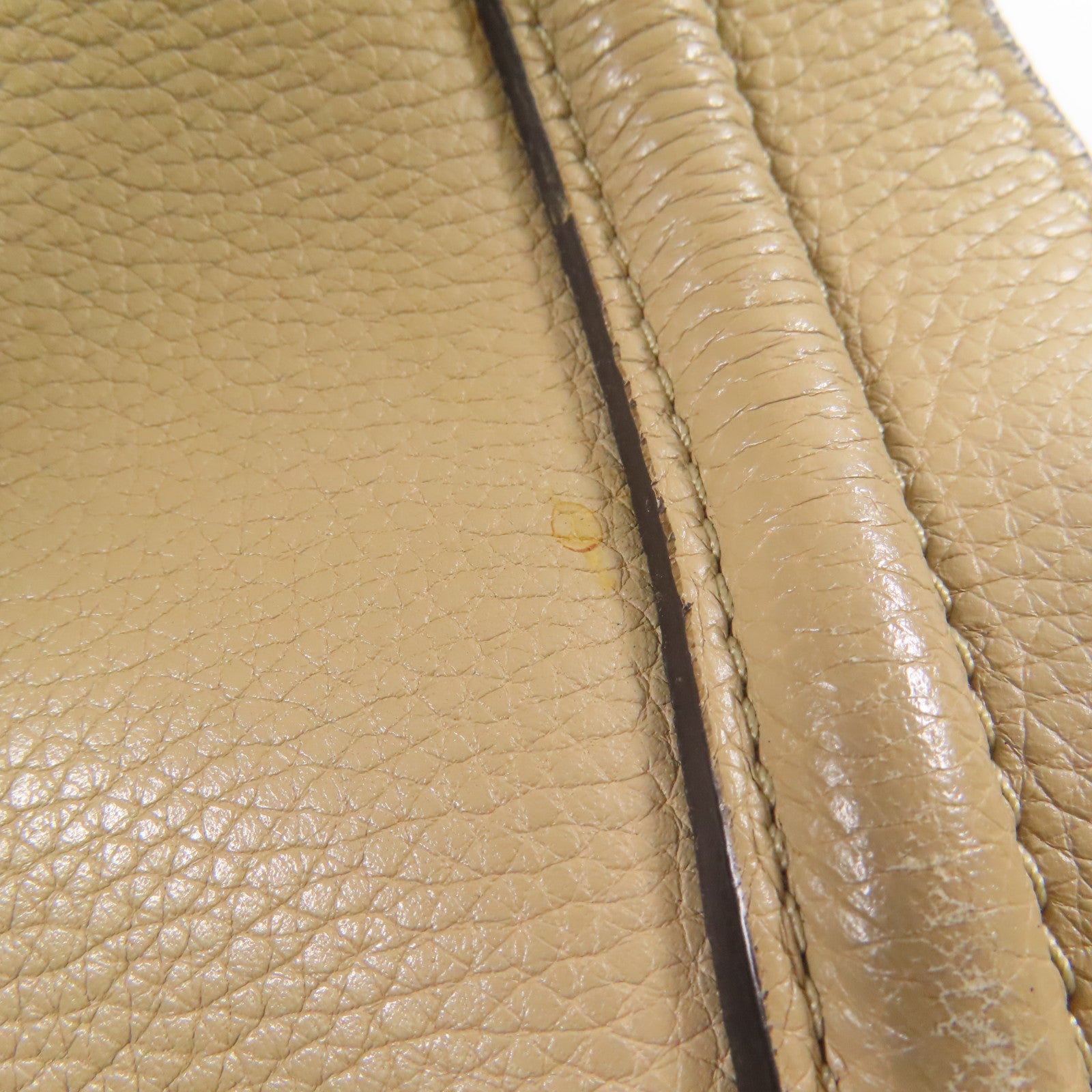CELINE 牛皮皮革Luggage手挽袋淺褐色