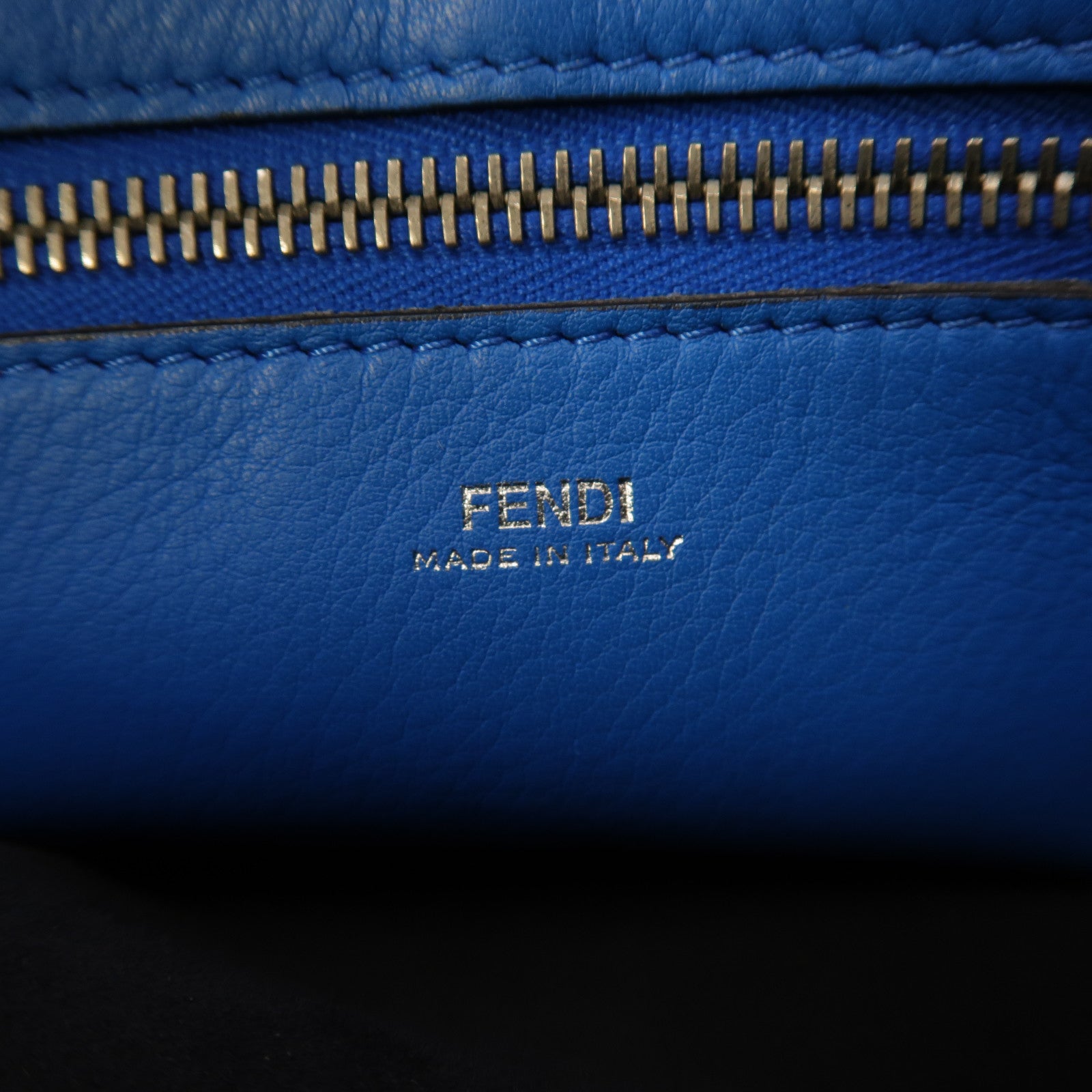 FENDI 牛皮皮革Dotcom 2 Way Shoulder Bag銀扣手挽肩背兩用袋黑色