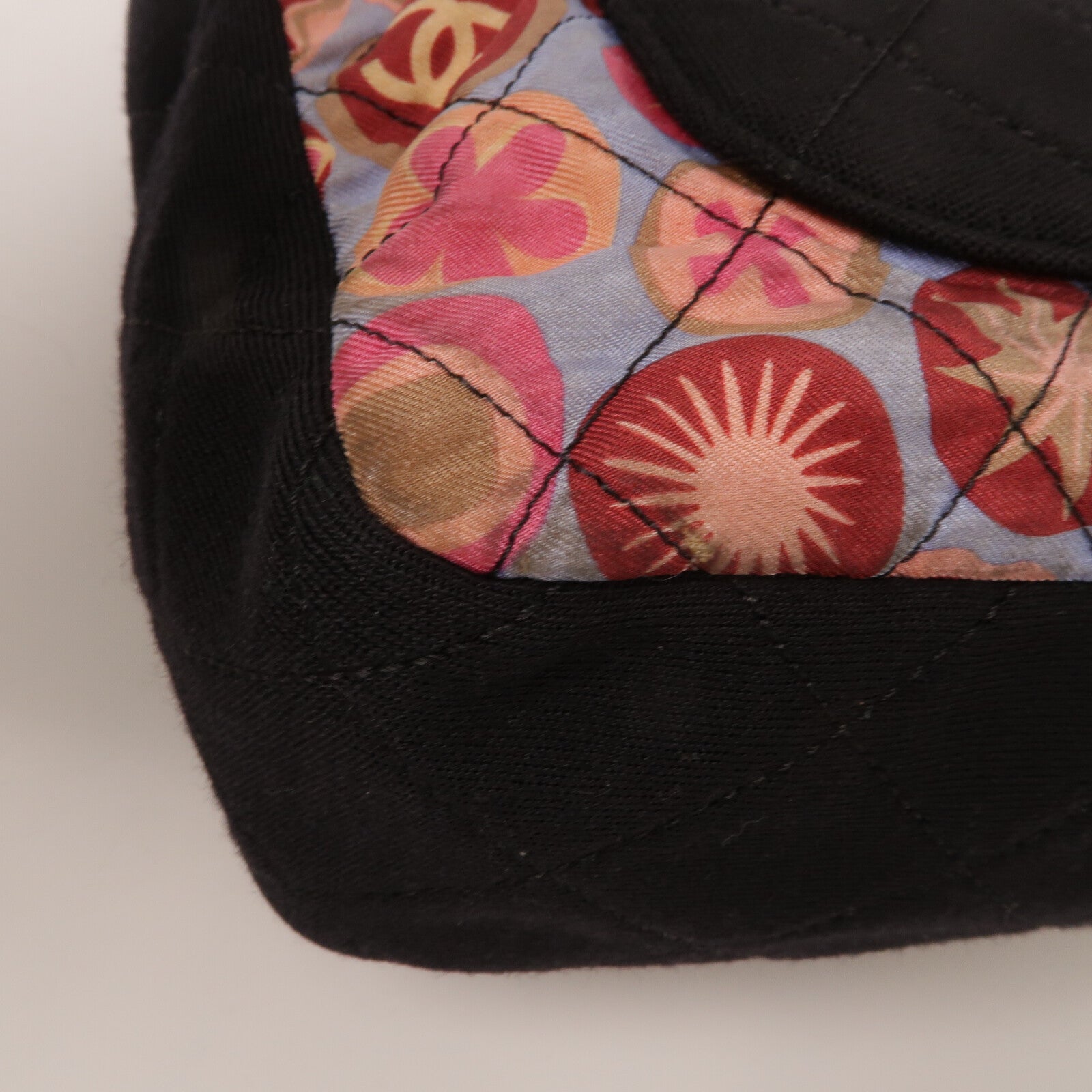 CHANEL 棉布Patchwork Flap鏈帶肩背袋
