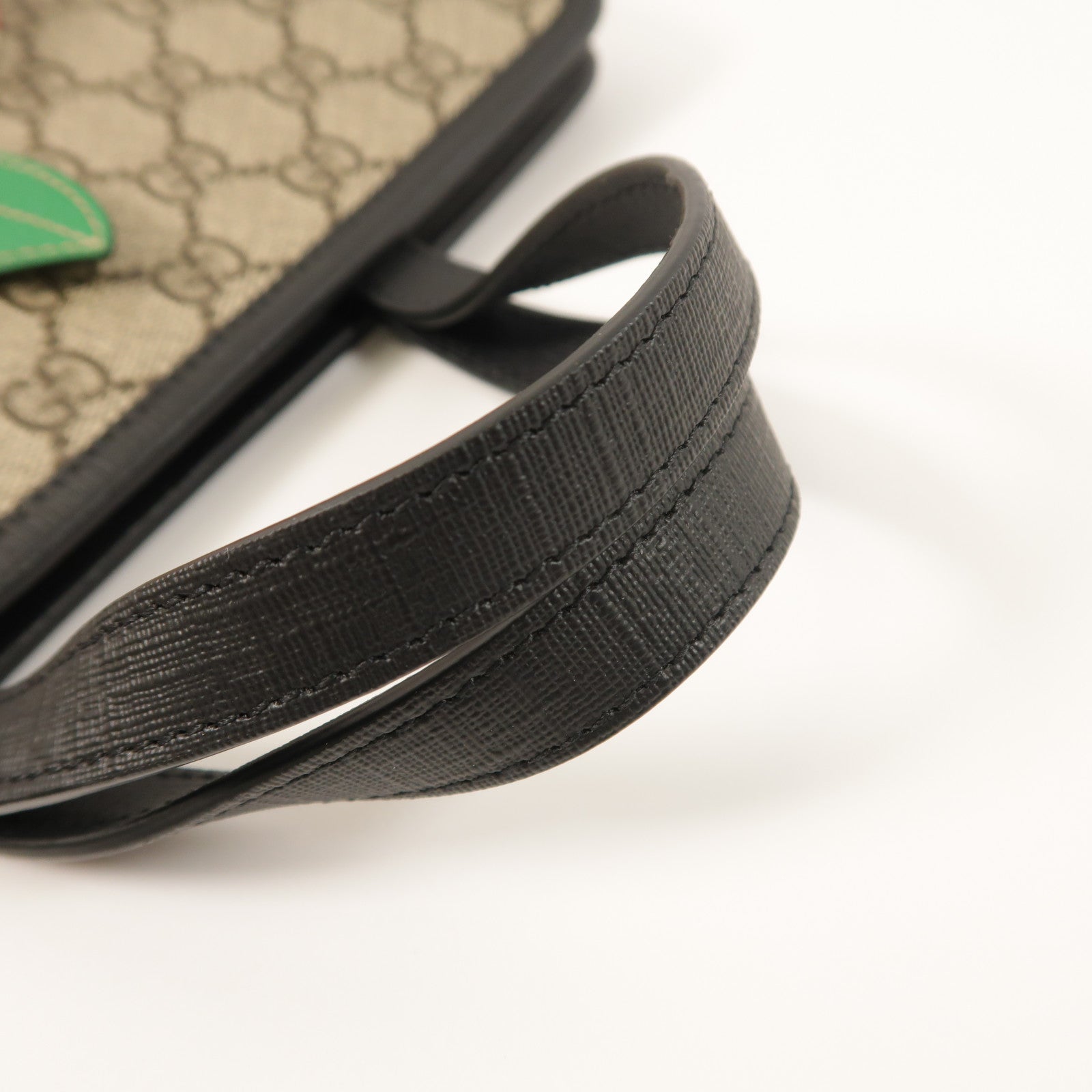 GUCCI 塗層帆布/牛皮皮革Tote Bag銀扣手挽袋