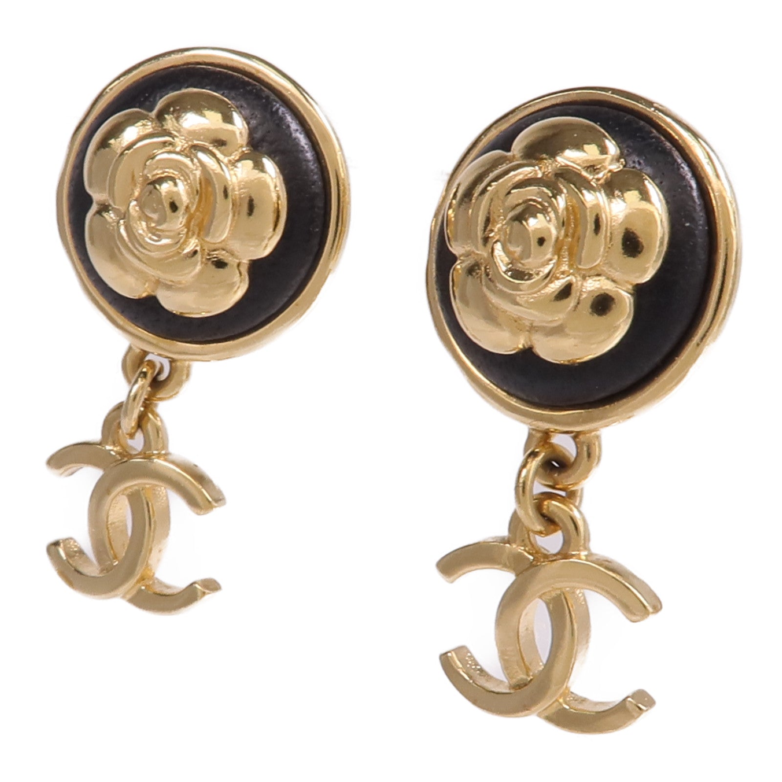 CHANEL 金屬/皮革Earrings耳環