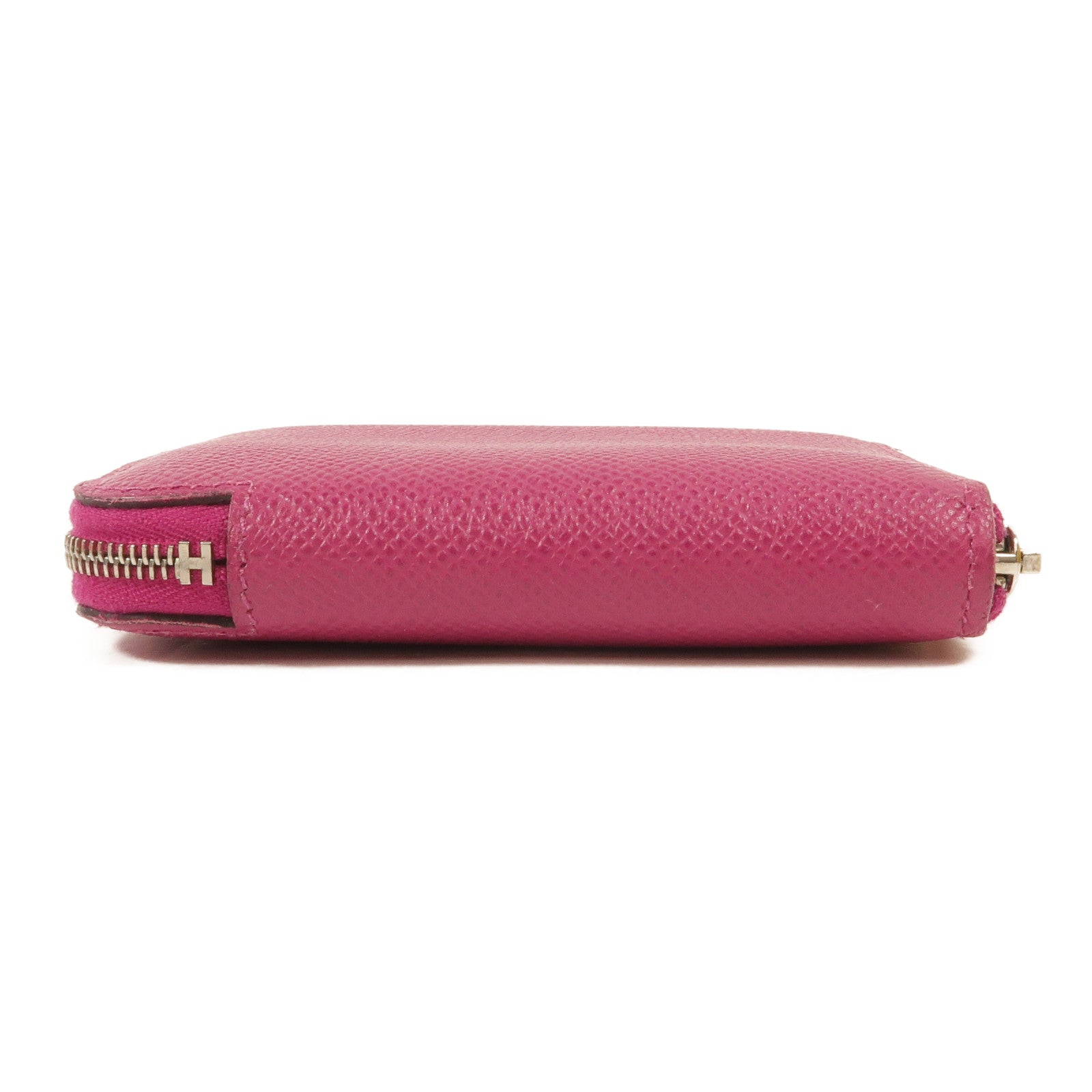 HERMES Epsom皮革Silk In Compact Wallet錢包Rose Pourpre