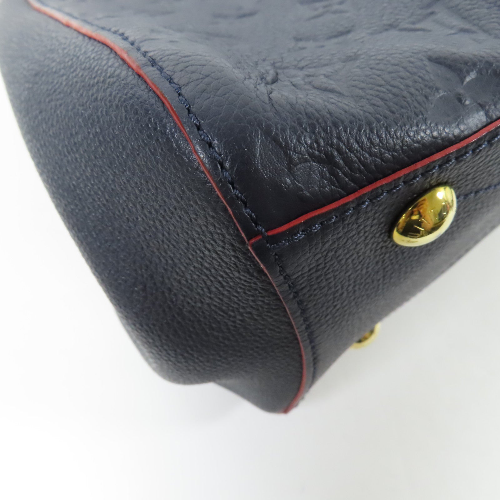 LOUIS VUITTON Monogram Empreinte Montaigne MM金扣手挽肩背兩用袋