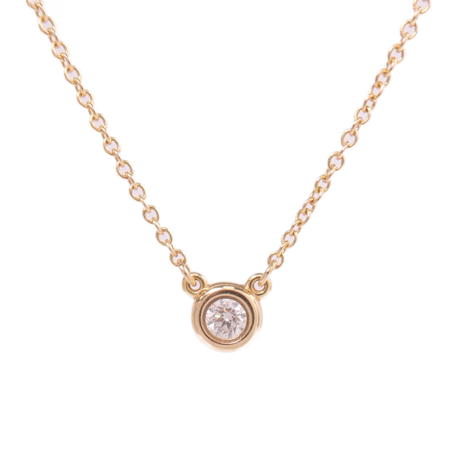 TIFFANY＆CO 18K玫瑰金By The Yard Necklace鑽石項鍊