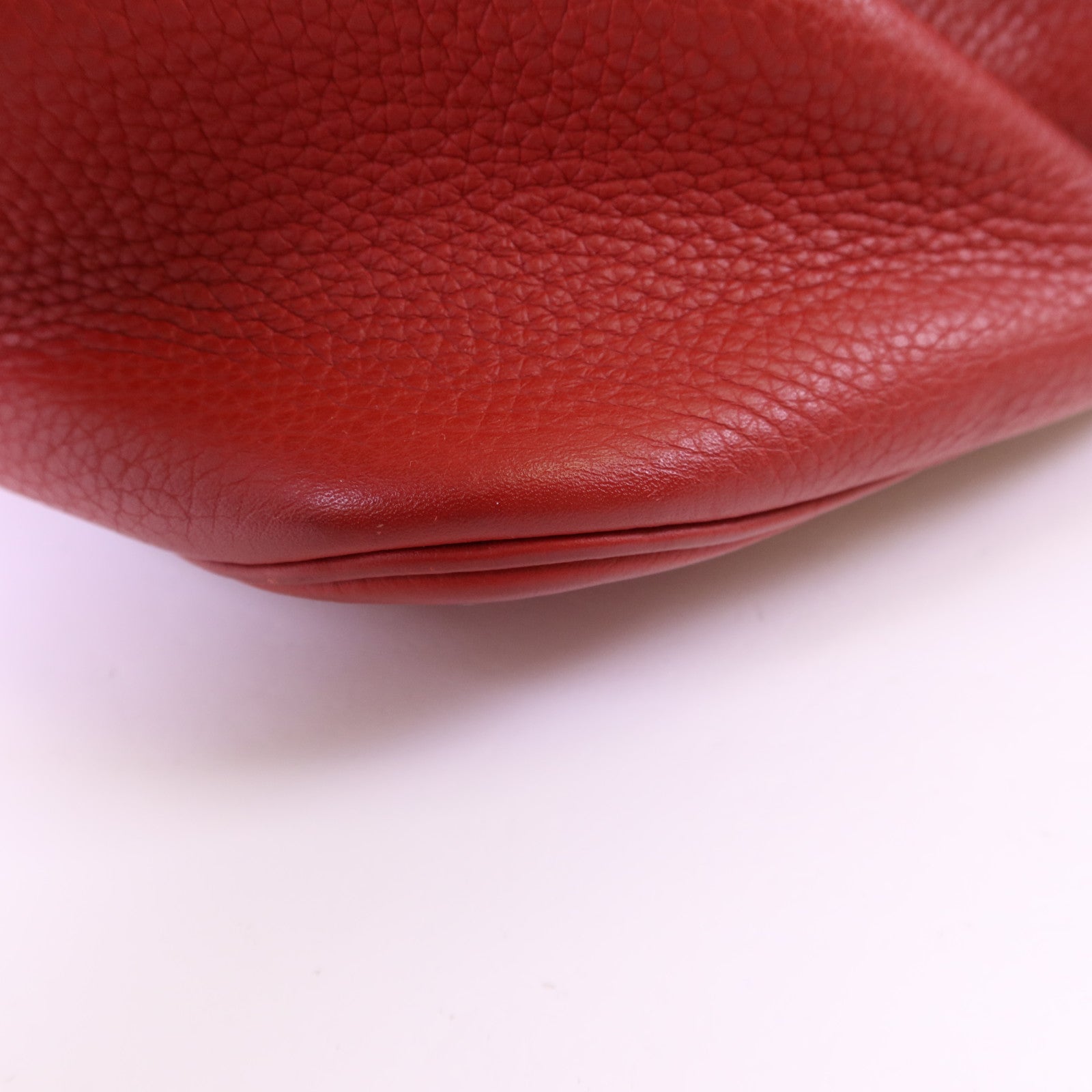 HERMES Clemence皮革Picotin GM銀扣手挽袋Rouge Casaque