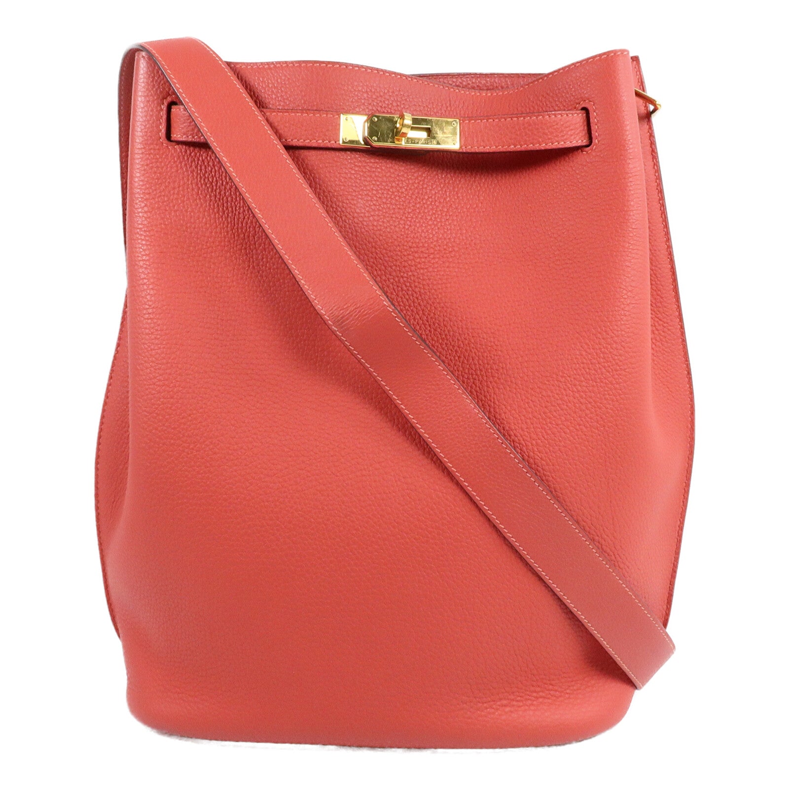 HERMES Togo皮革So Kelly 26肩背袋Rough Pivoine