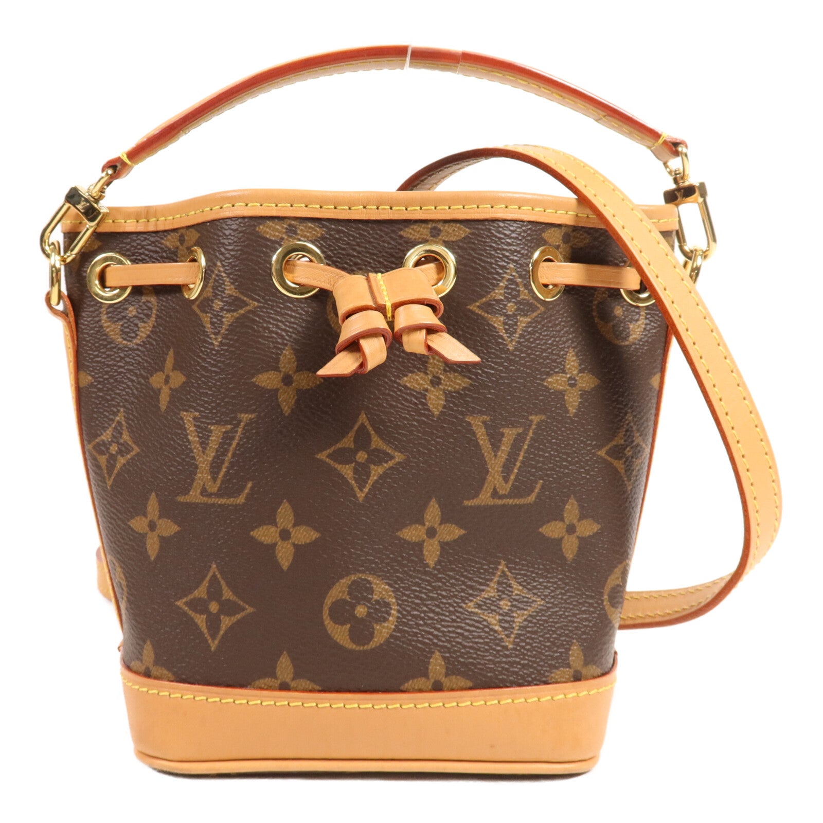 LOUIS VUITTON Monogram Nano Noe金扣手挽肩背兩用袋