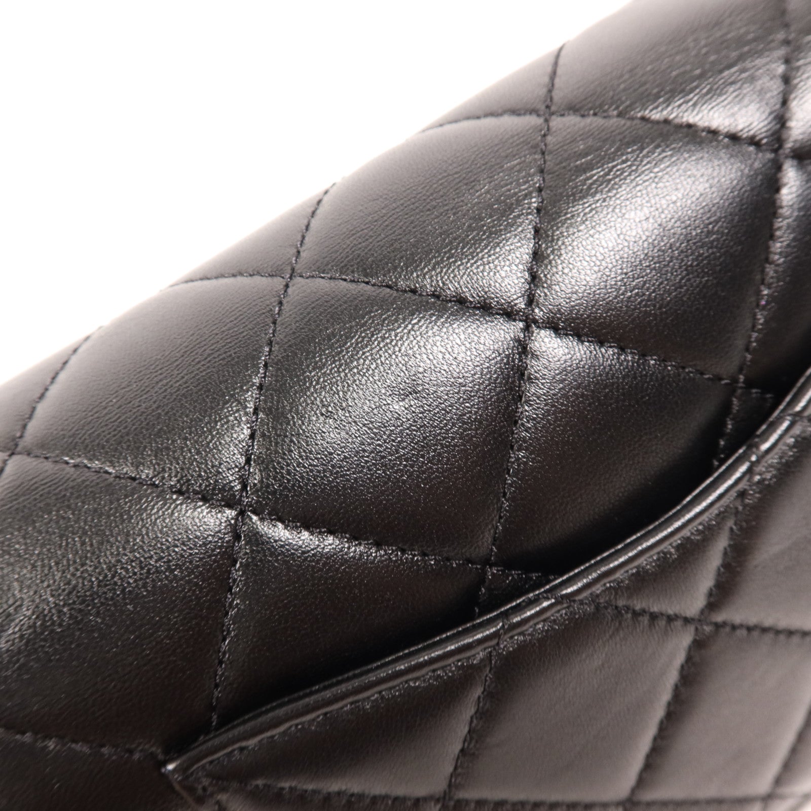 CHANEL 羊皮皮革Matelasse Mini Flap Bag金扣鏈帶肩背袋