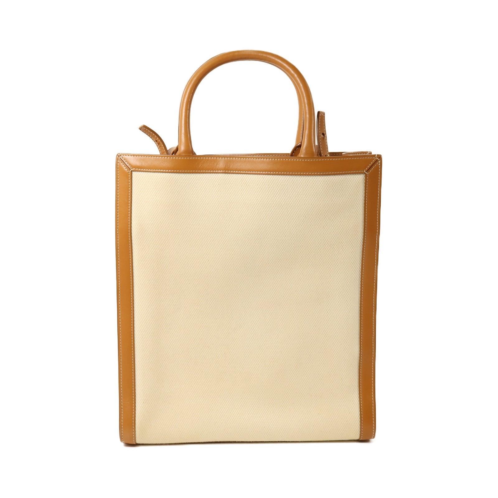 CELINE 【激減優惠】帆布/皮革Cabas金扣手挽肩背兩用袋