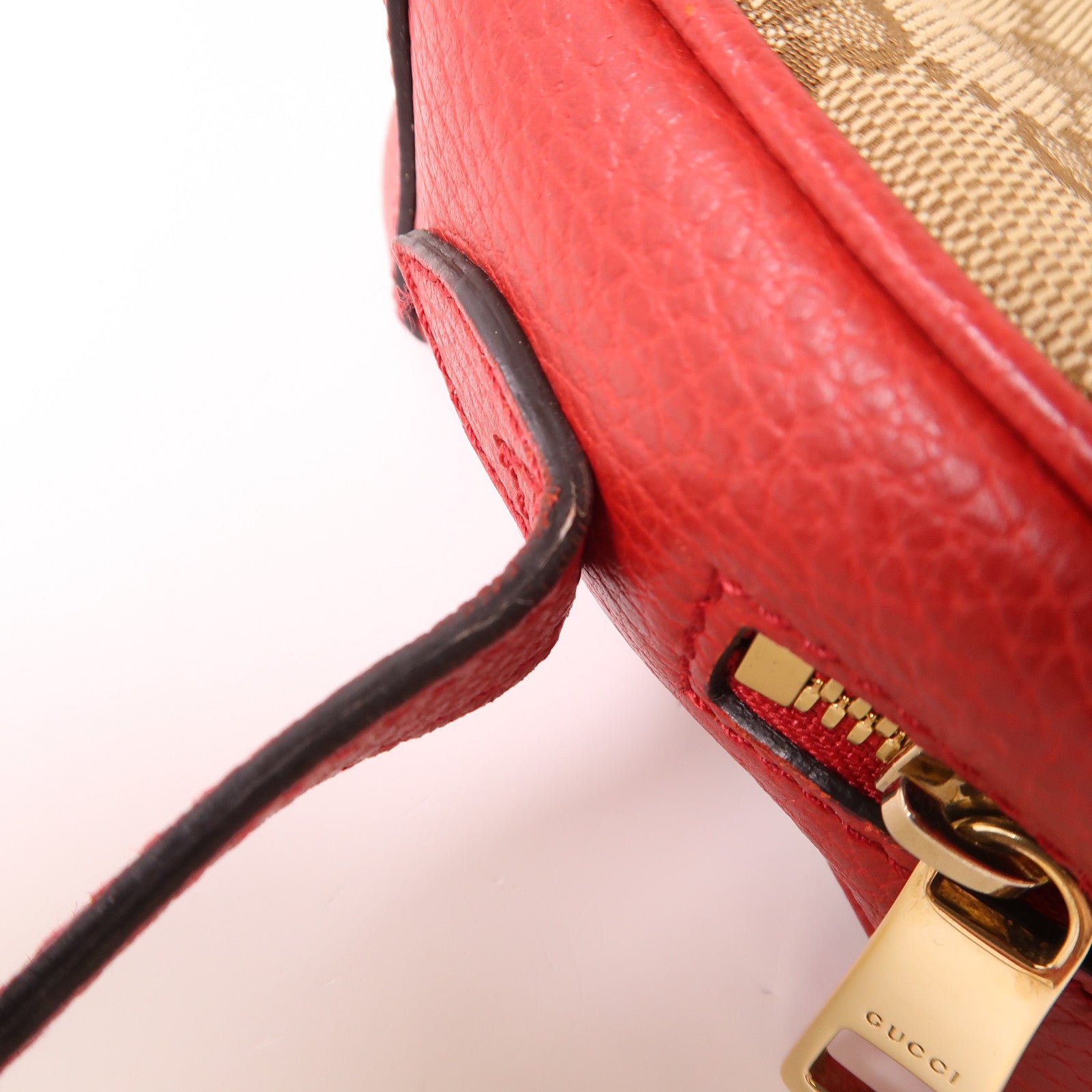 GUCCI 帆布Shoulder Bag金扣肩背袋