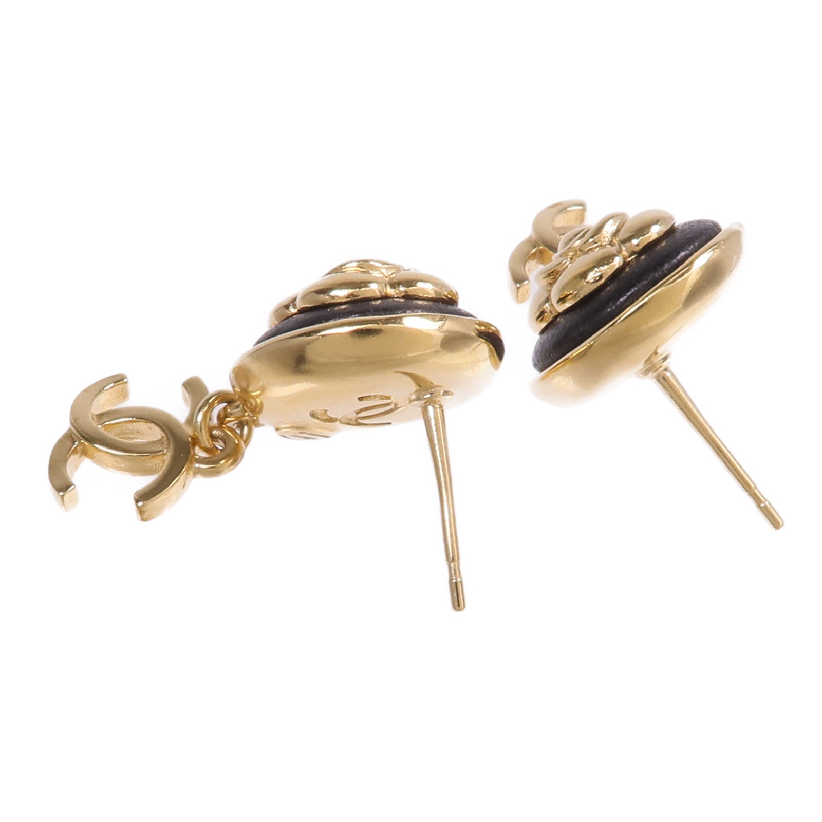 CHANEL 金屬/皮革Earrings耳環