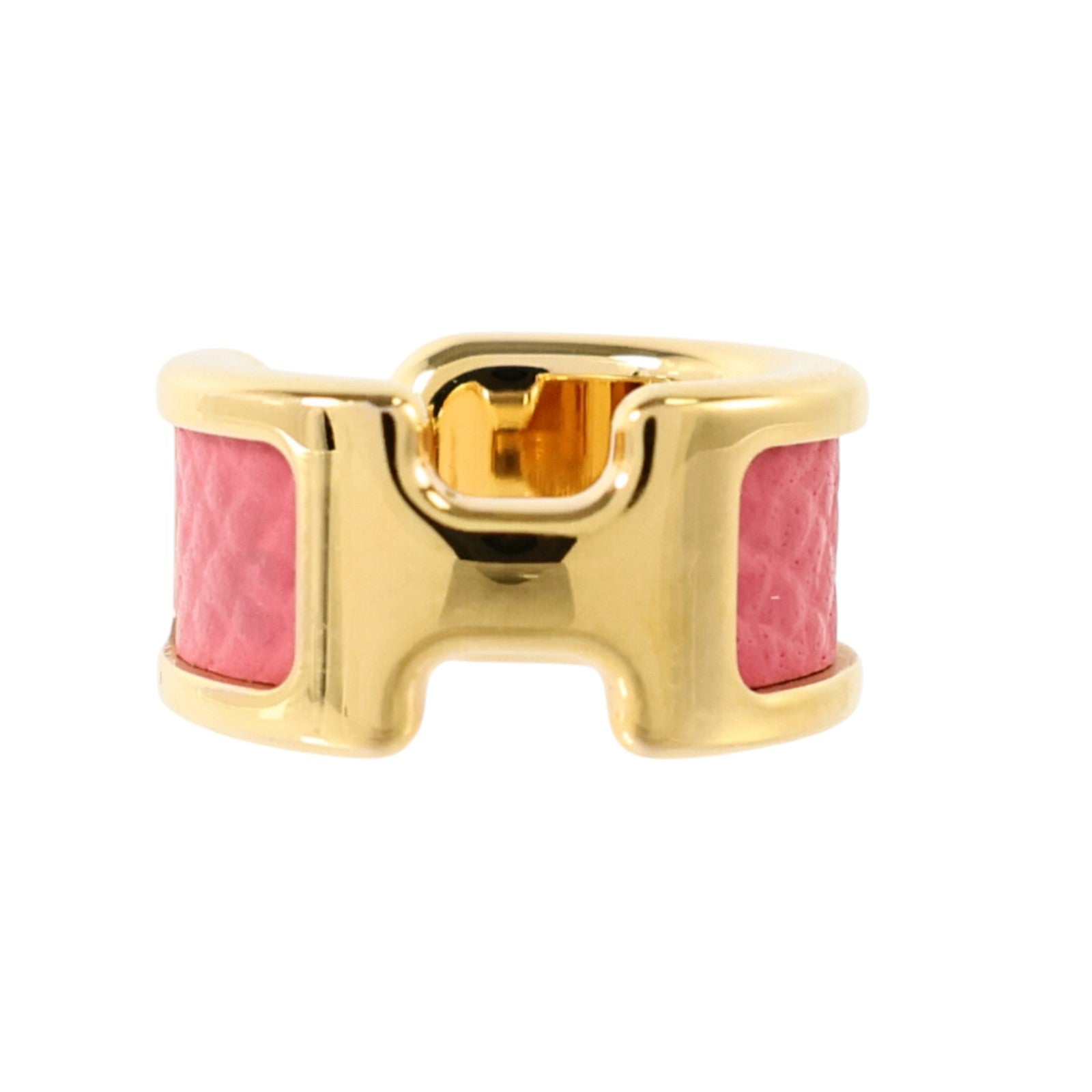 HERMES Epsom皮革/金屬Olympe Ear Cuff耳夾