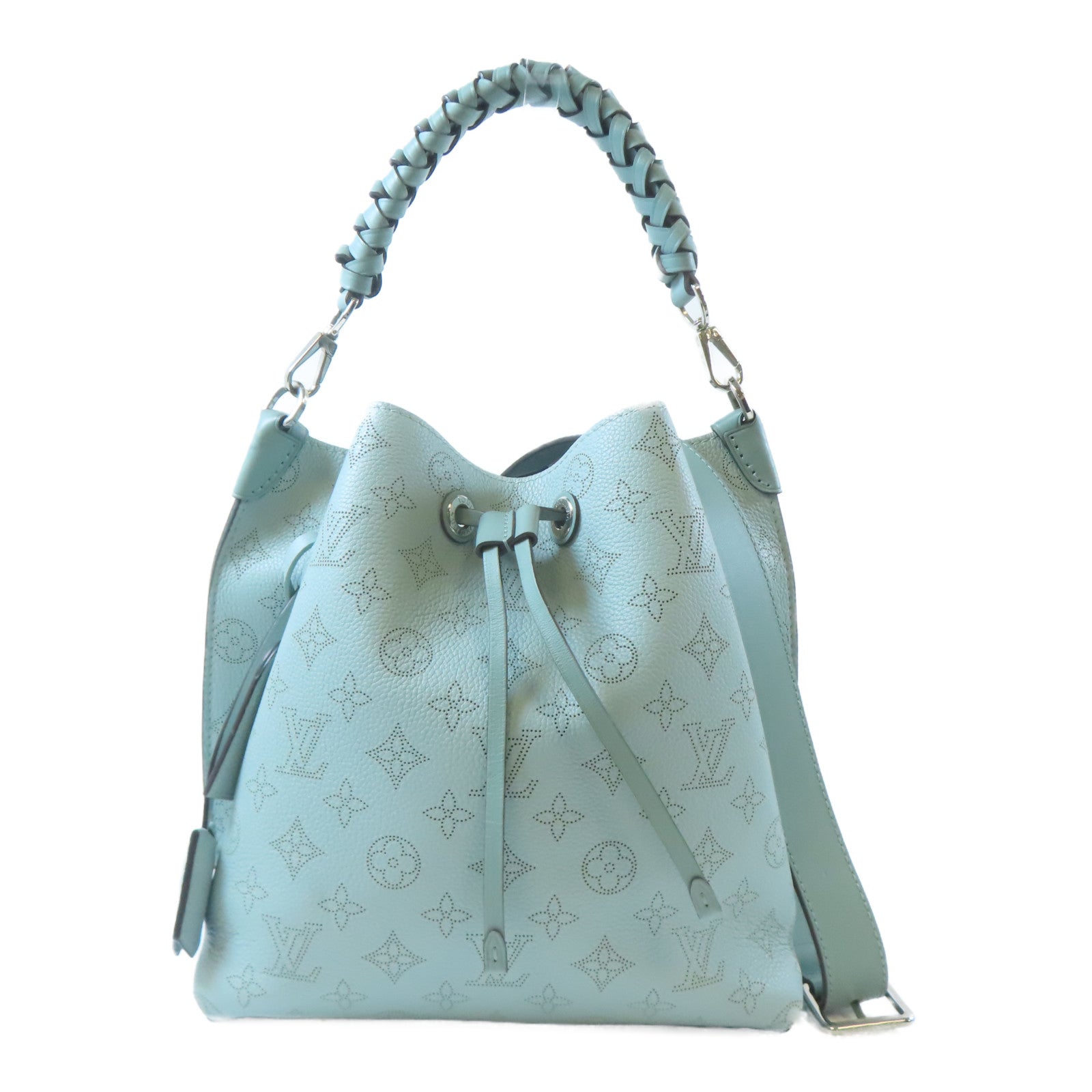 LOUIS VUITTON Mahina Muria銀扣手挽肩背兩用袋淺綠色