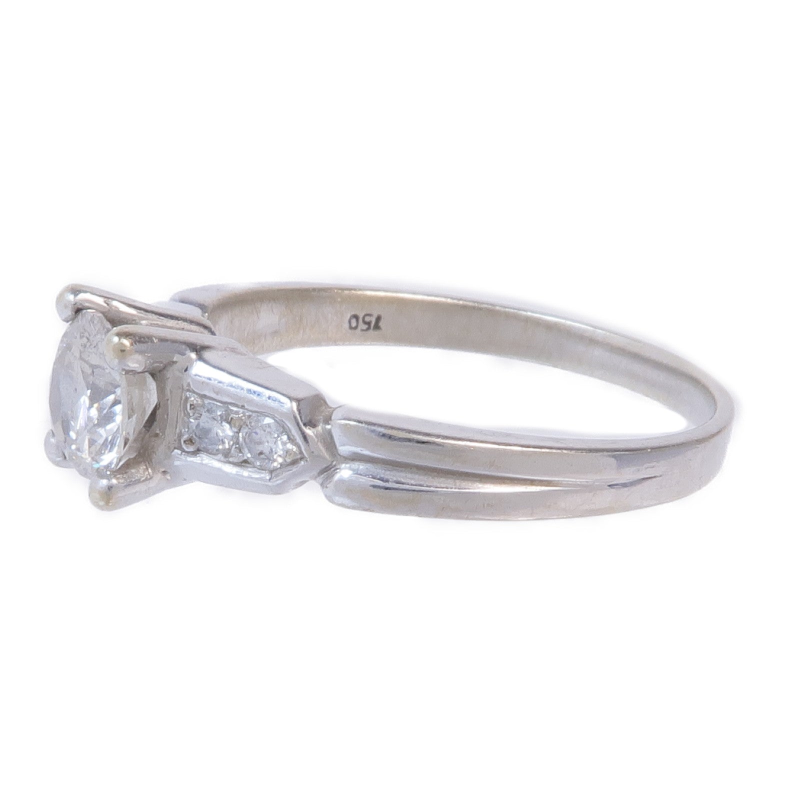JEWELRY 【激減優惠】18K白金Diamond Ring鑽石戒指US#7.5