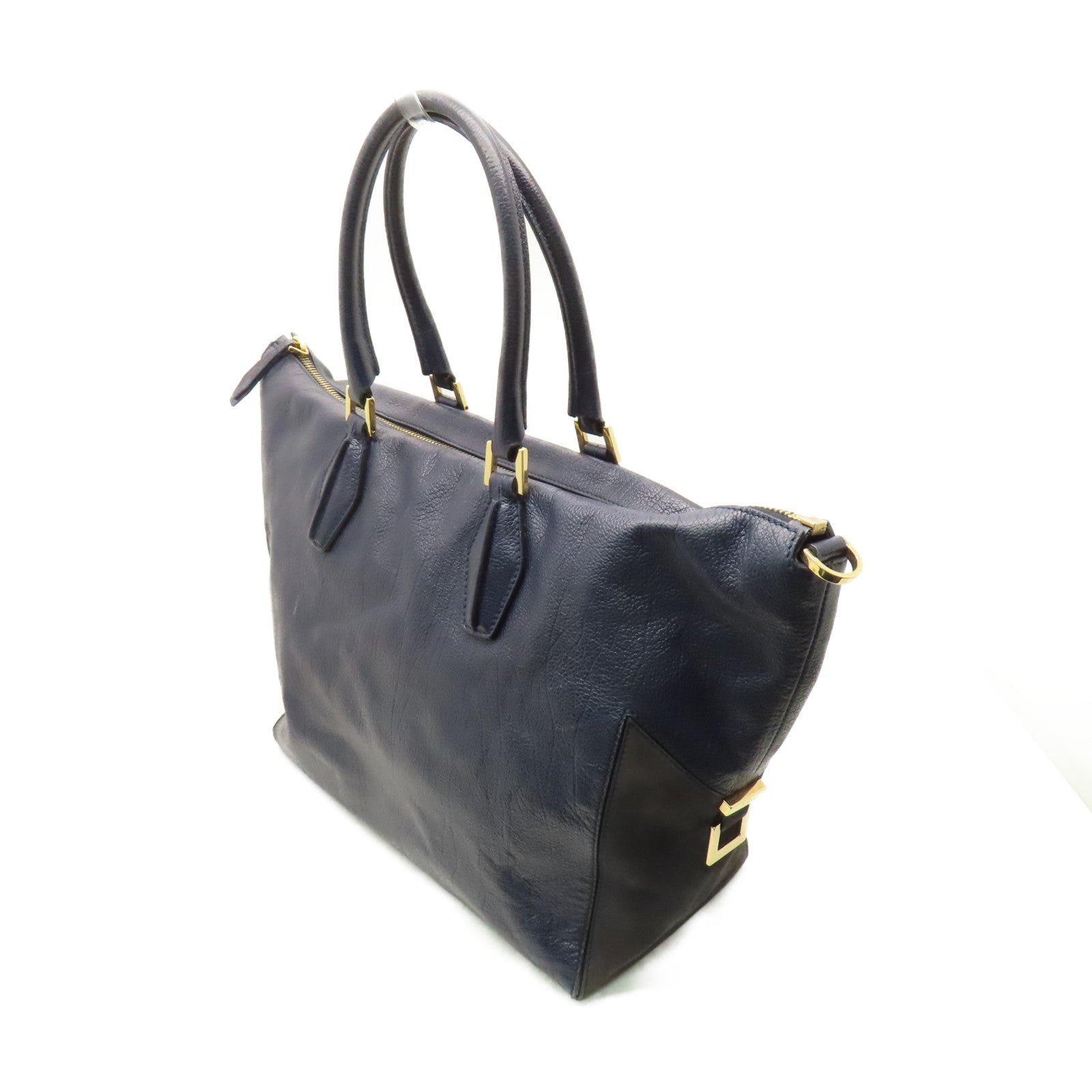 TOD’S 【清倉大減價】牛皮皮革2Way Shoulder Bag手挽肩背兩用袋寶藍色