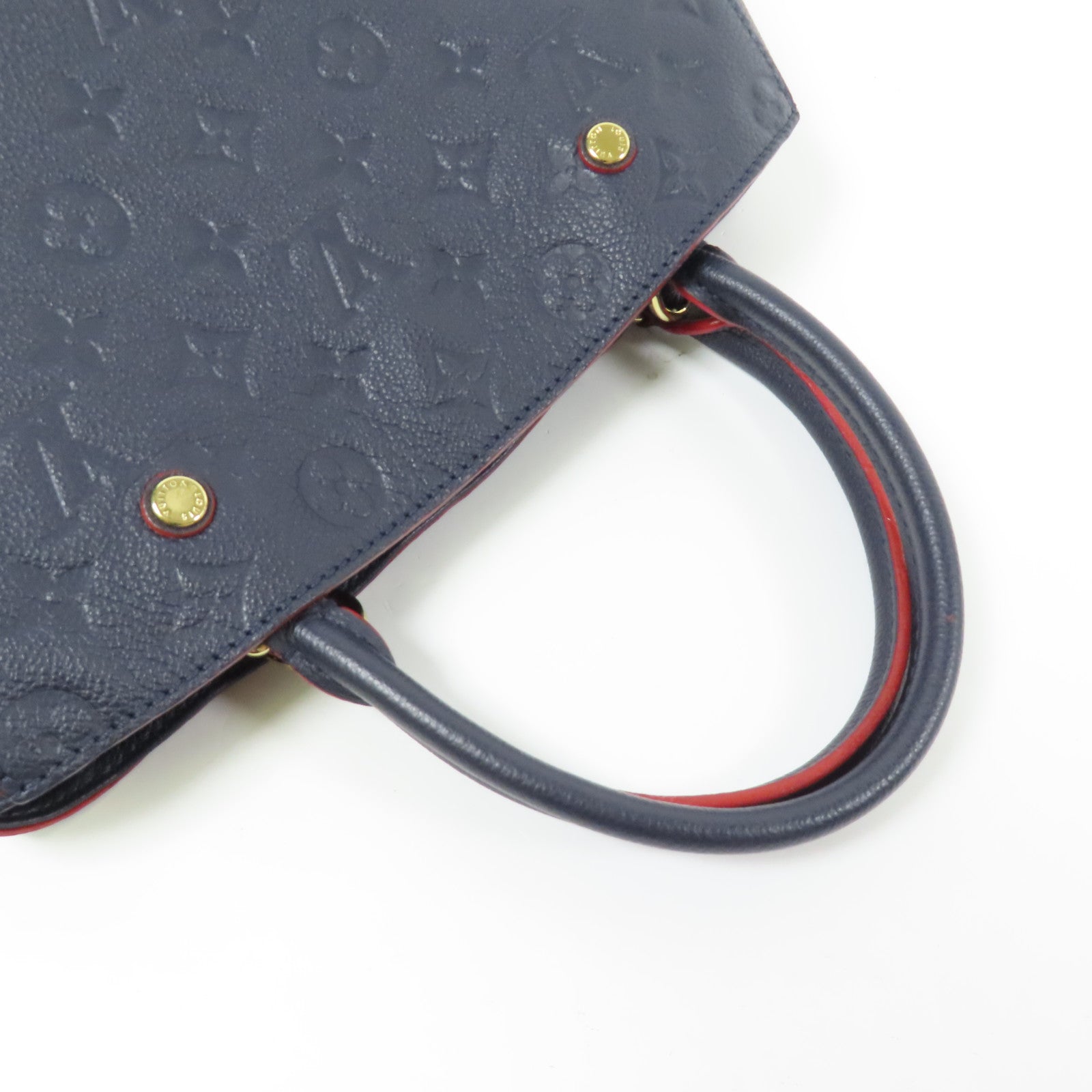 LOUIS VUITTON Monogram Empreinte Montaigne MM金扣手挽肩背兩用袋