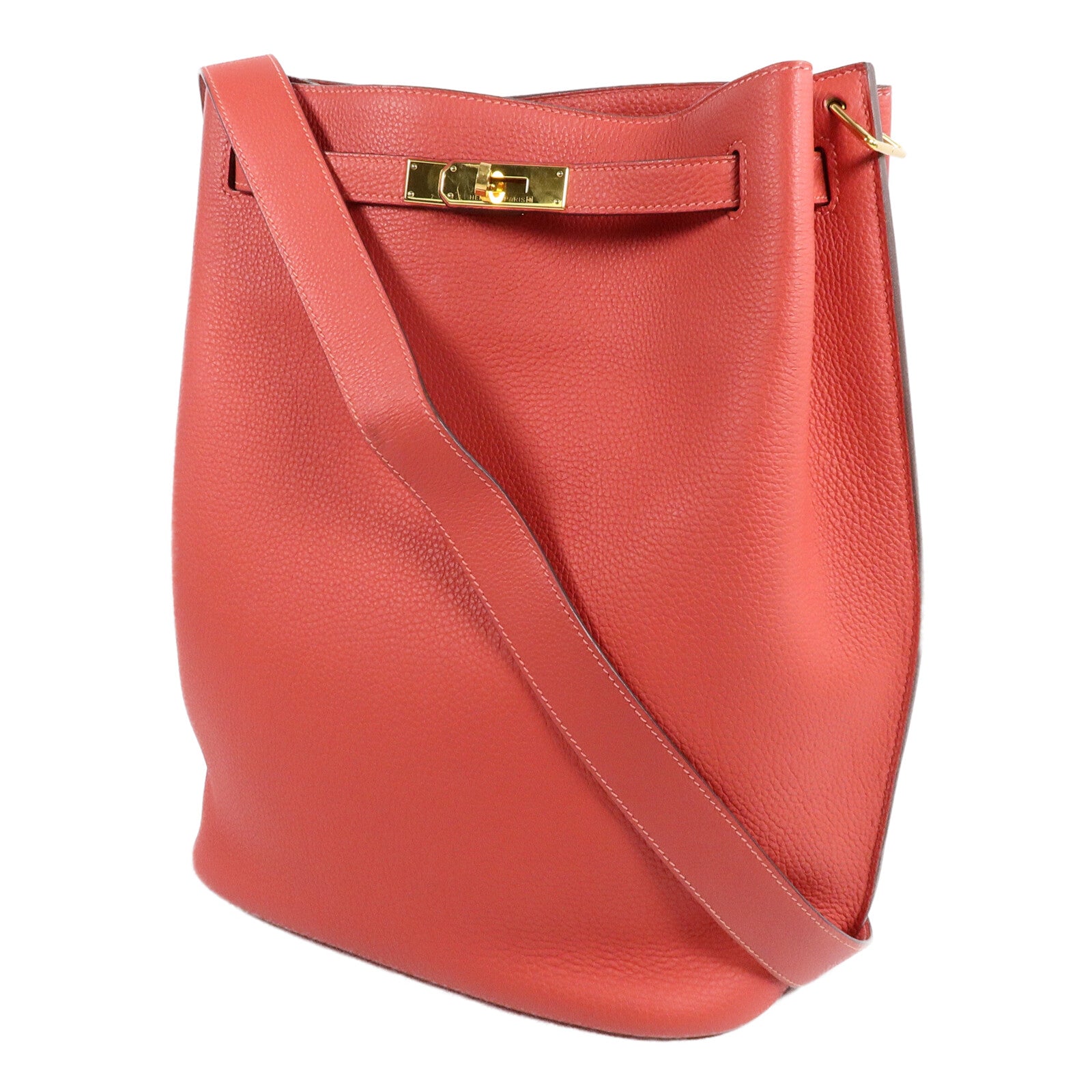 HERMES Togo皮革So Kelly 26肩背袋Rough Pivoine