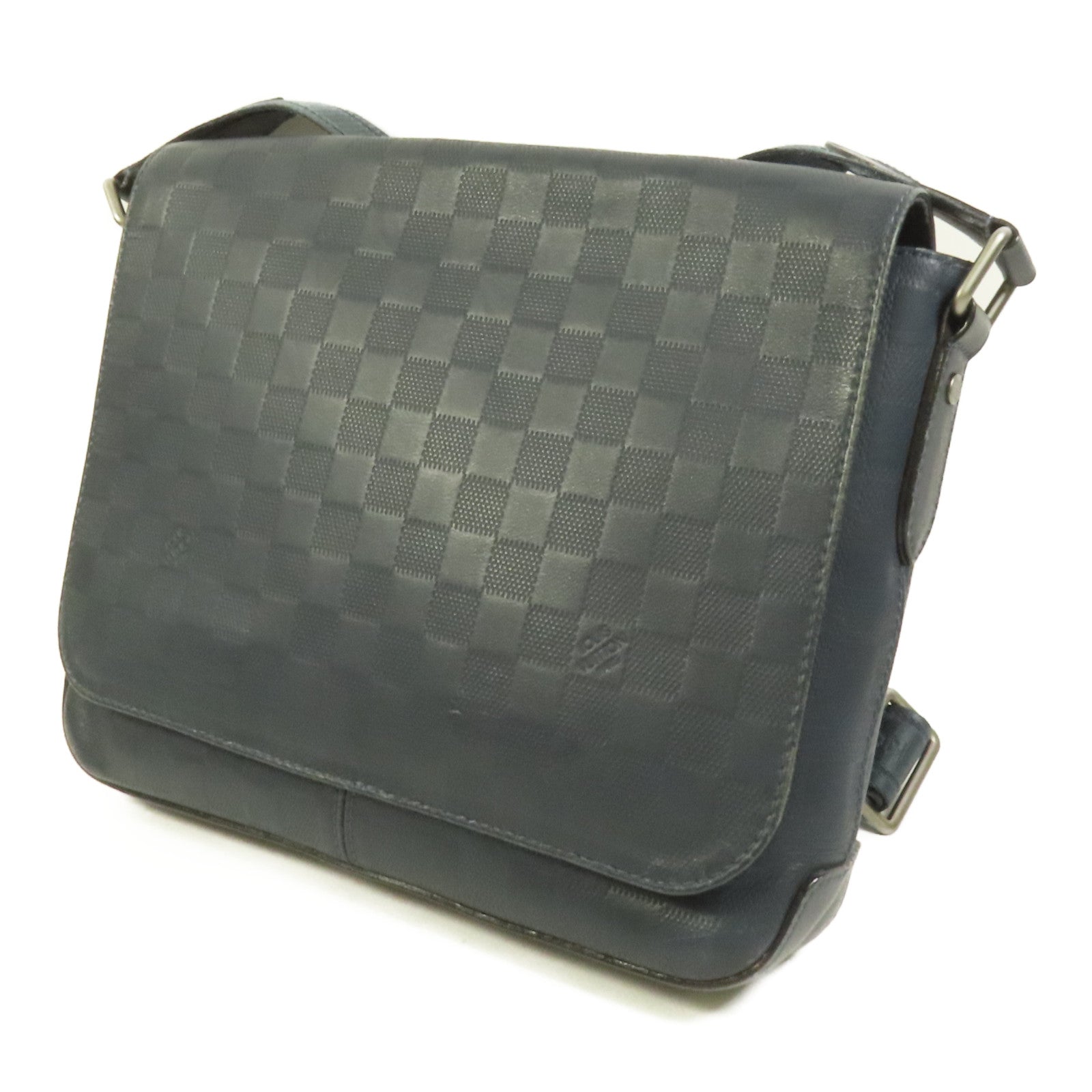LOUIS VUITTON 【激減優惠】Damier Infini Distrist PM銀扣肩背袋