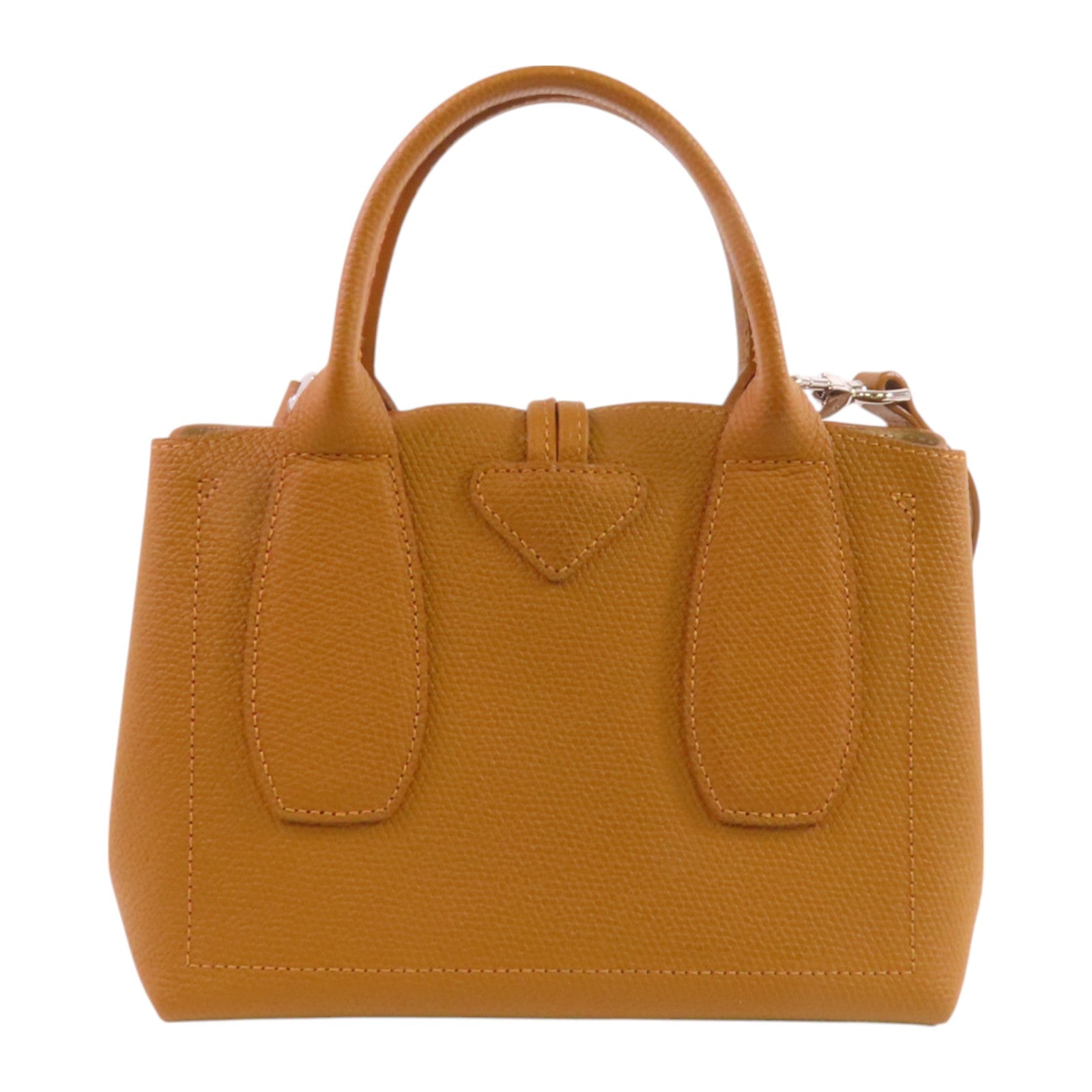 Longchamp 牛皮皮革2Way Shoulder Bag銀扣手挽肩背兩用袋