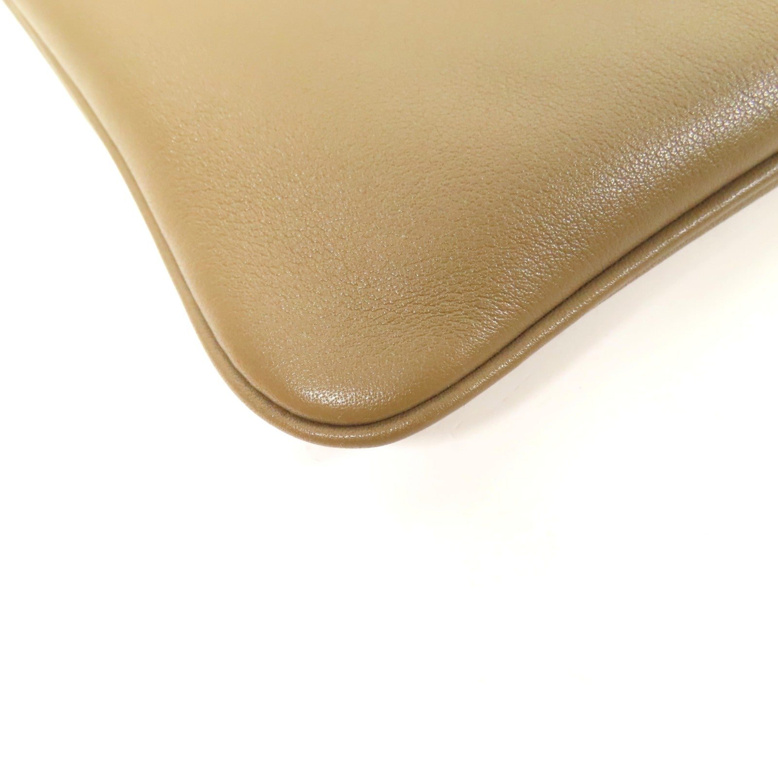 HERMES Swift皮革Aline銀扣肩背袋Etoupe