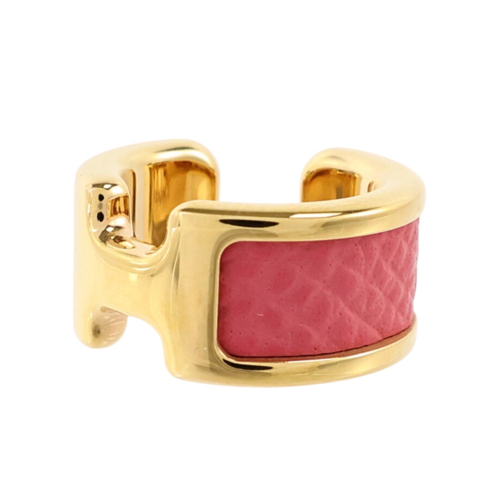 HERMES Epsom皮革/金屬Olympe Ear Cuff耳夾