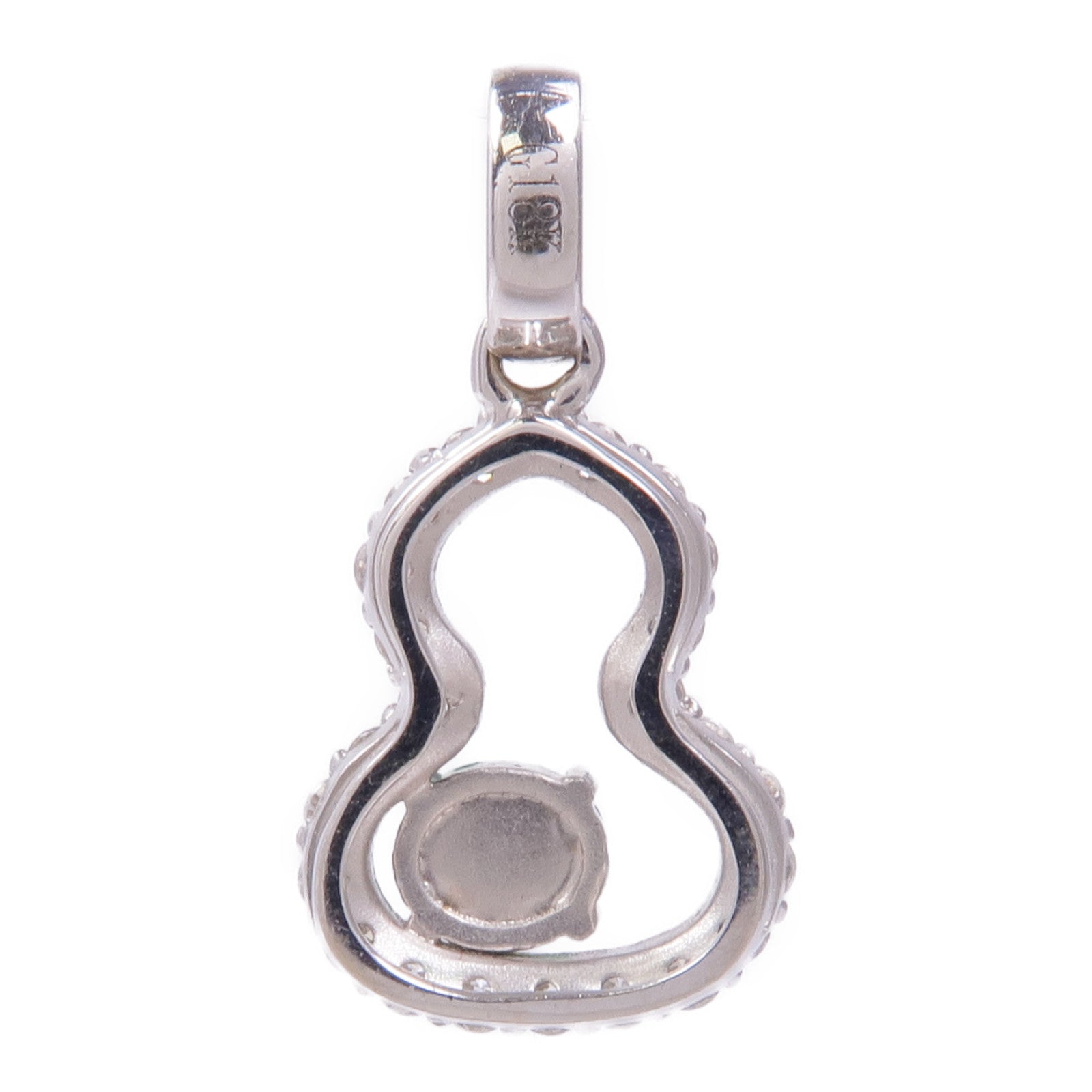 JEWELRY 18K白金Jade Pandent翡翠/鑽石吊墜