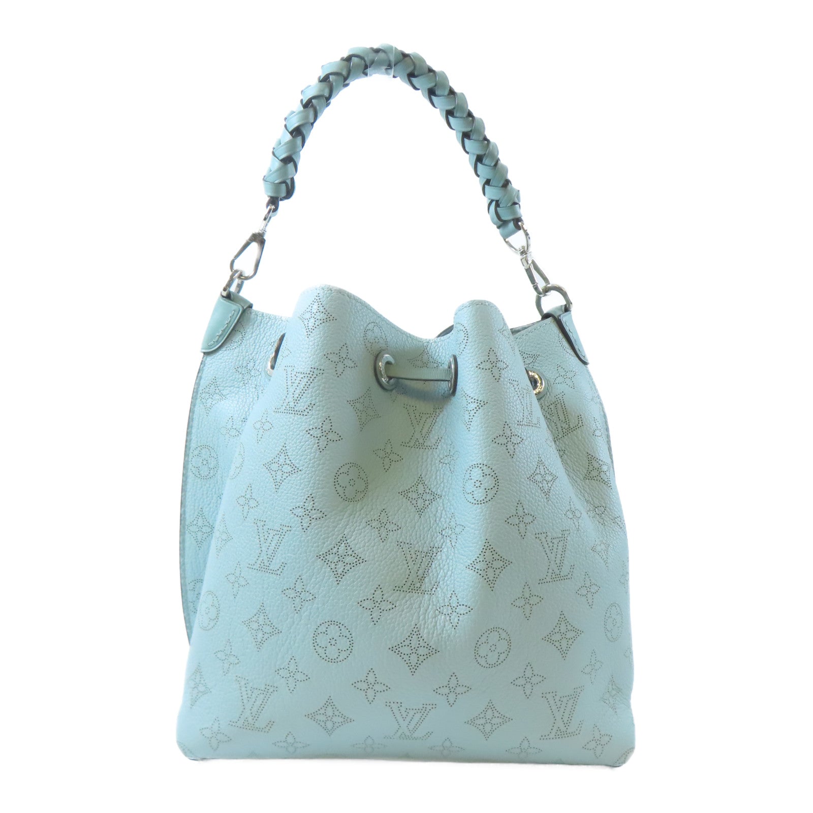 LOUIS VUITTON Mahina Muria銀扣手挽肩背兩用袋淺綠色