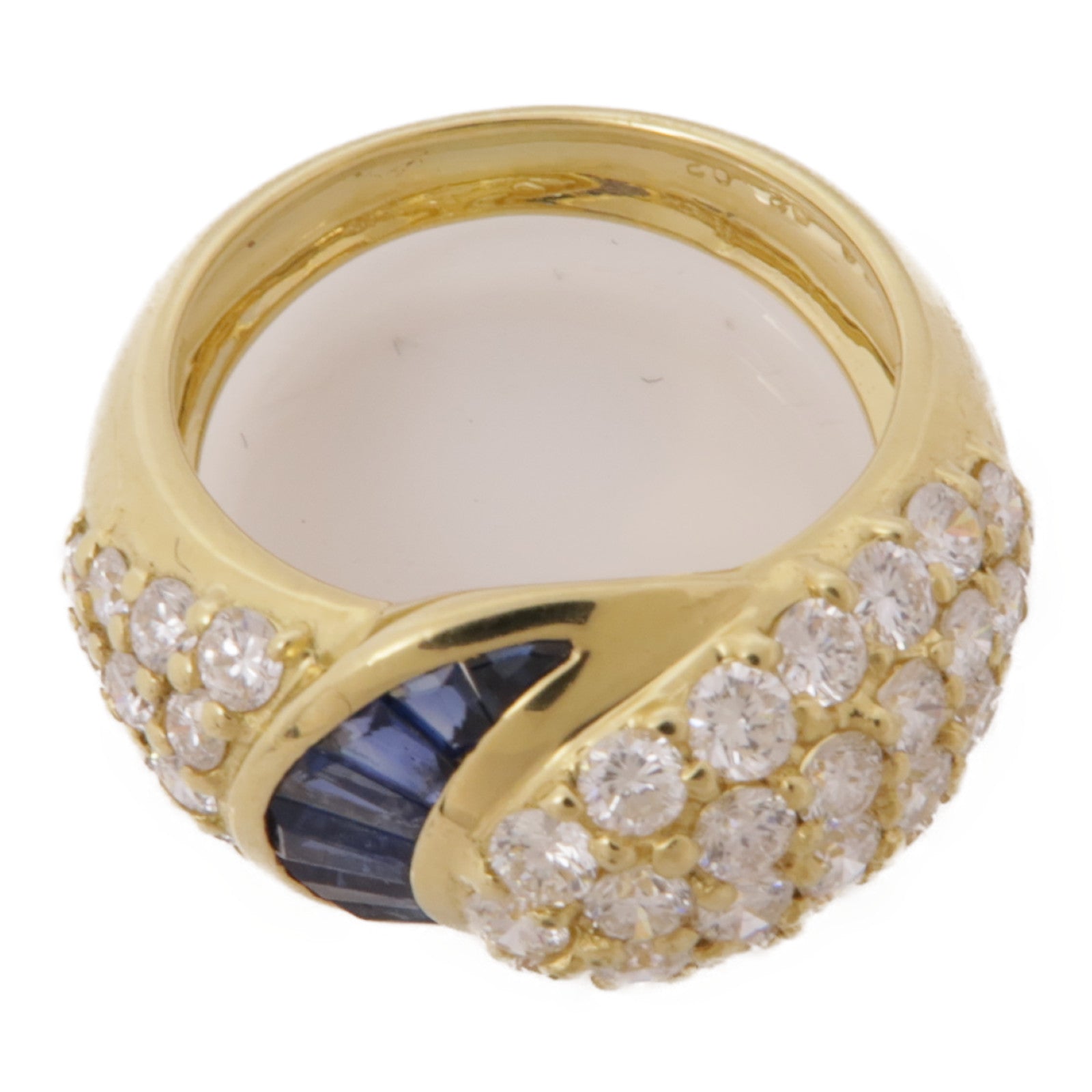 JEWELRY 18K黃金Sapphire Diamond Ring藍寶石/鑽石戒指US#6.25