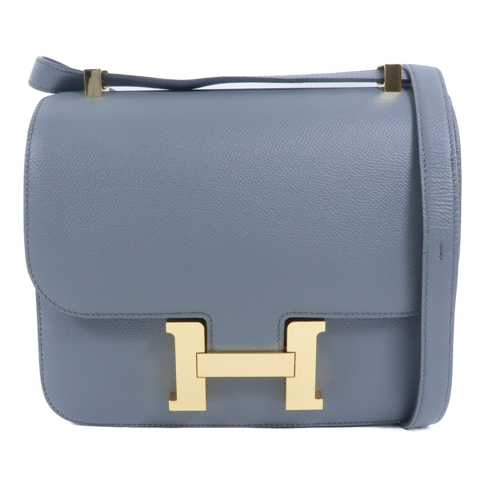 HERMES 【激減優惠】Epsom皮革Constance 24肩背袋Vert Amande