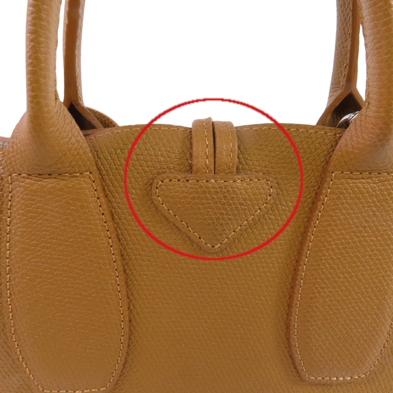 Longchamp 牛皮皮革2Way Shoulder Bag銀扣手挽肩背兩用袋
