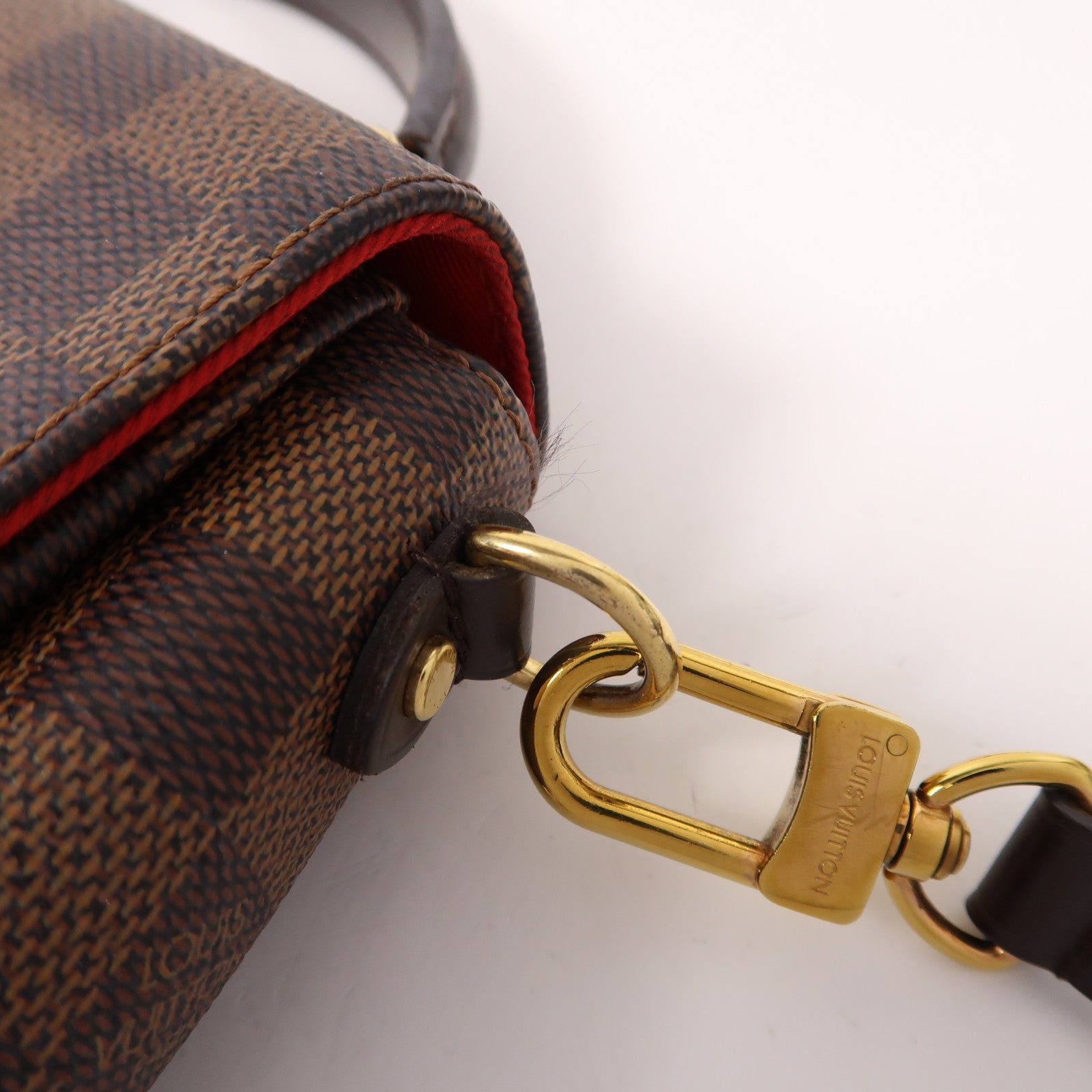 LOUIS VUITTON Damier Croisette金扣手挽肩背兩用袋