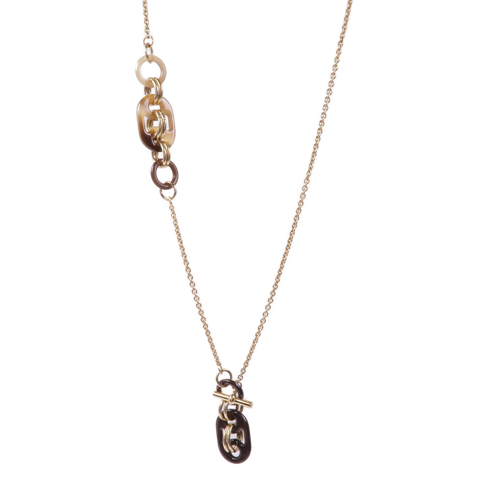 HERMES 金屬/水牛角Necklace項鍊