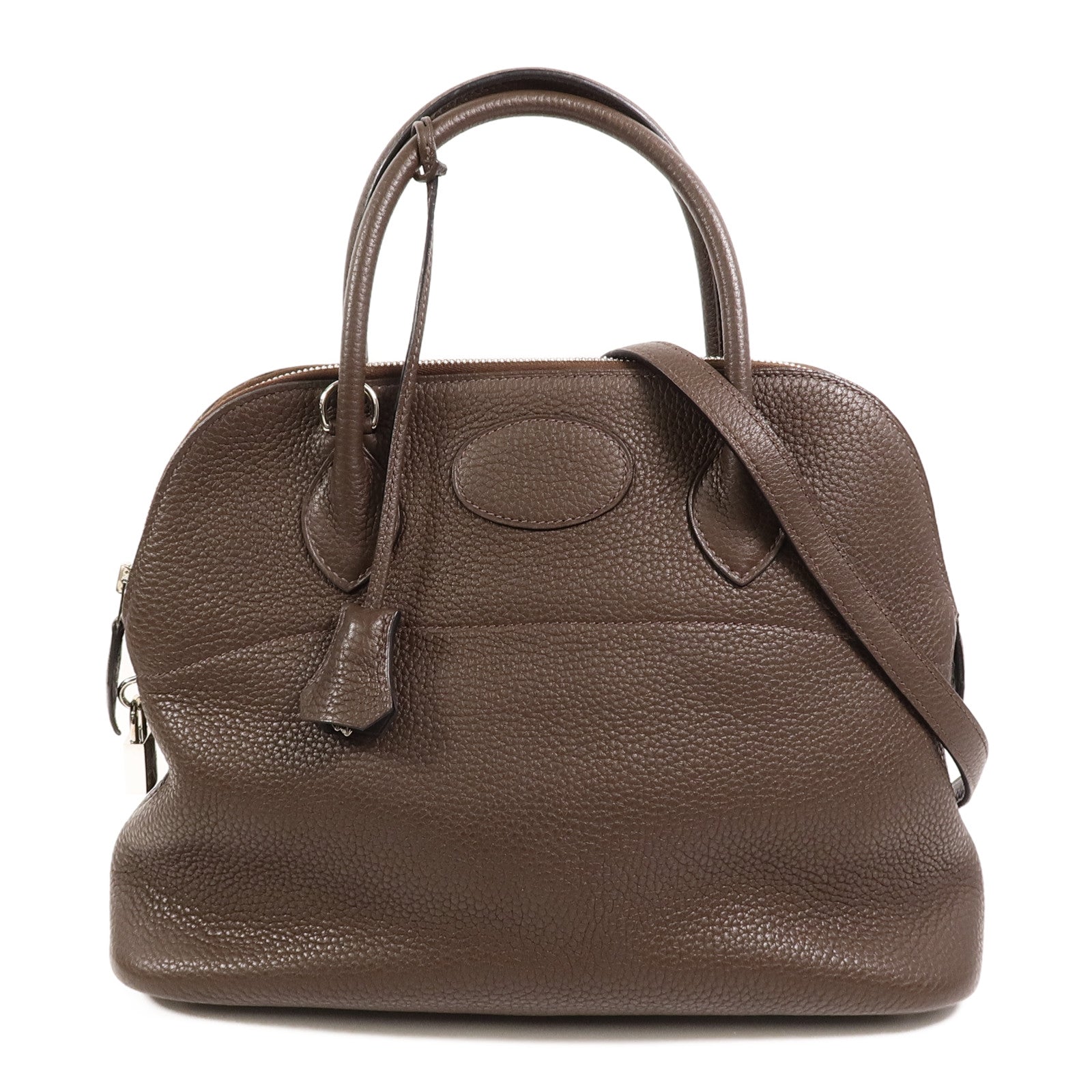 HERMES Togo皮革Bolide 31手挽肩背兩用袋Chocolat
