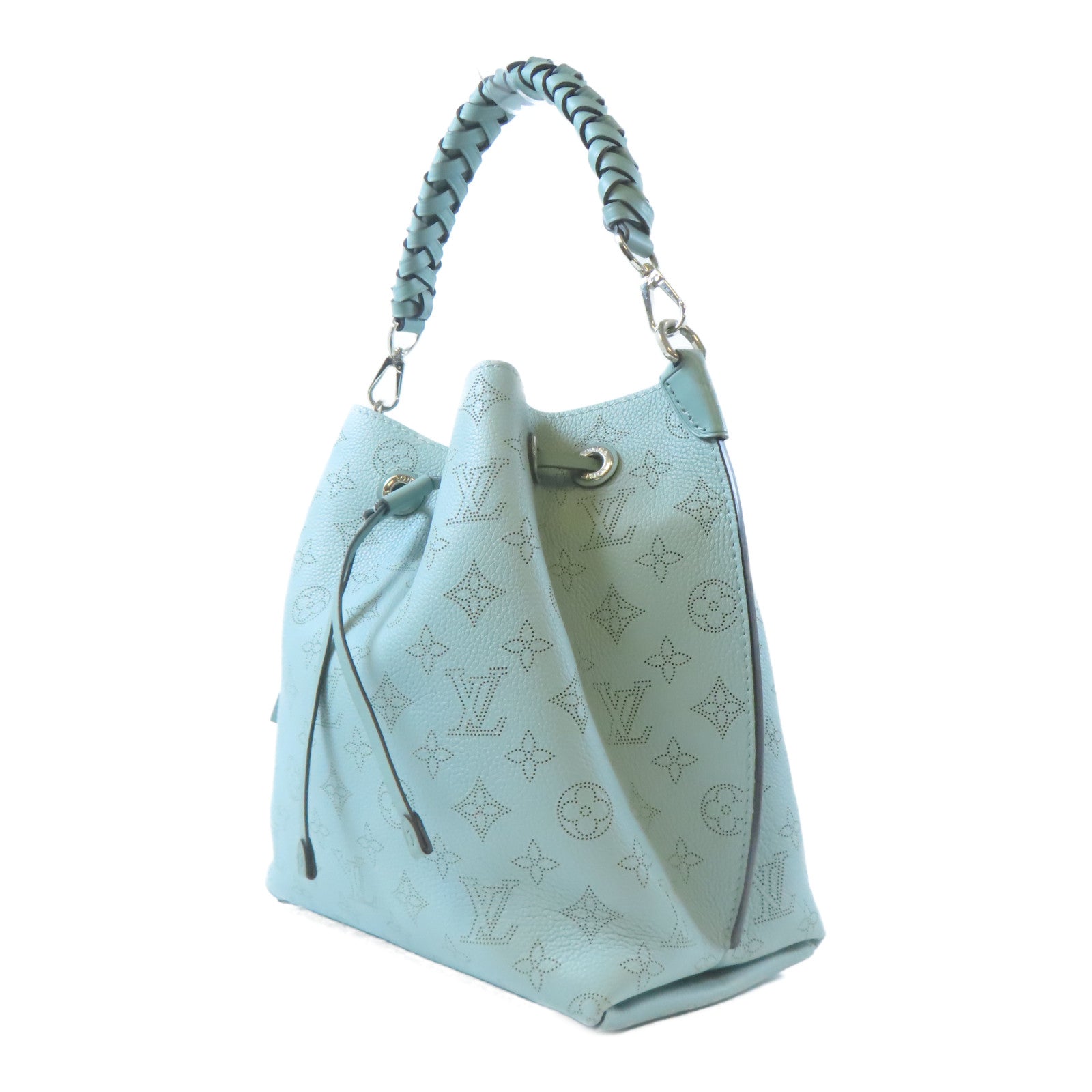 LOUIS VUITTON Mahina Muria銀扣手挽肩背兩用袋淺綠色