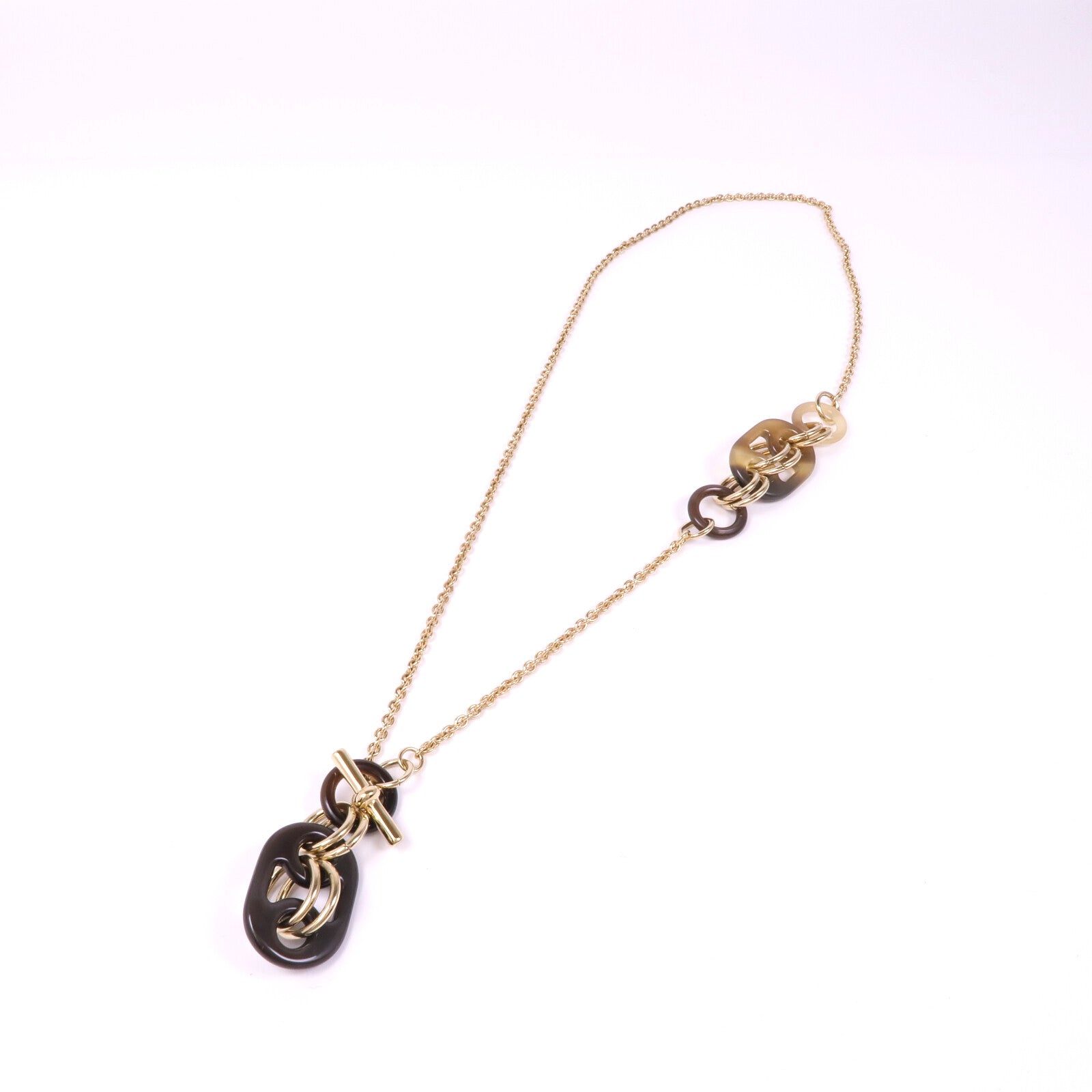 HERMES 金屬/水牛角Necklace項鍊