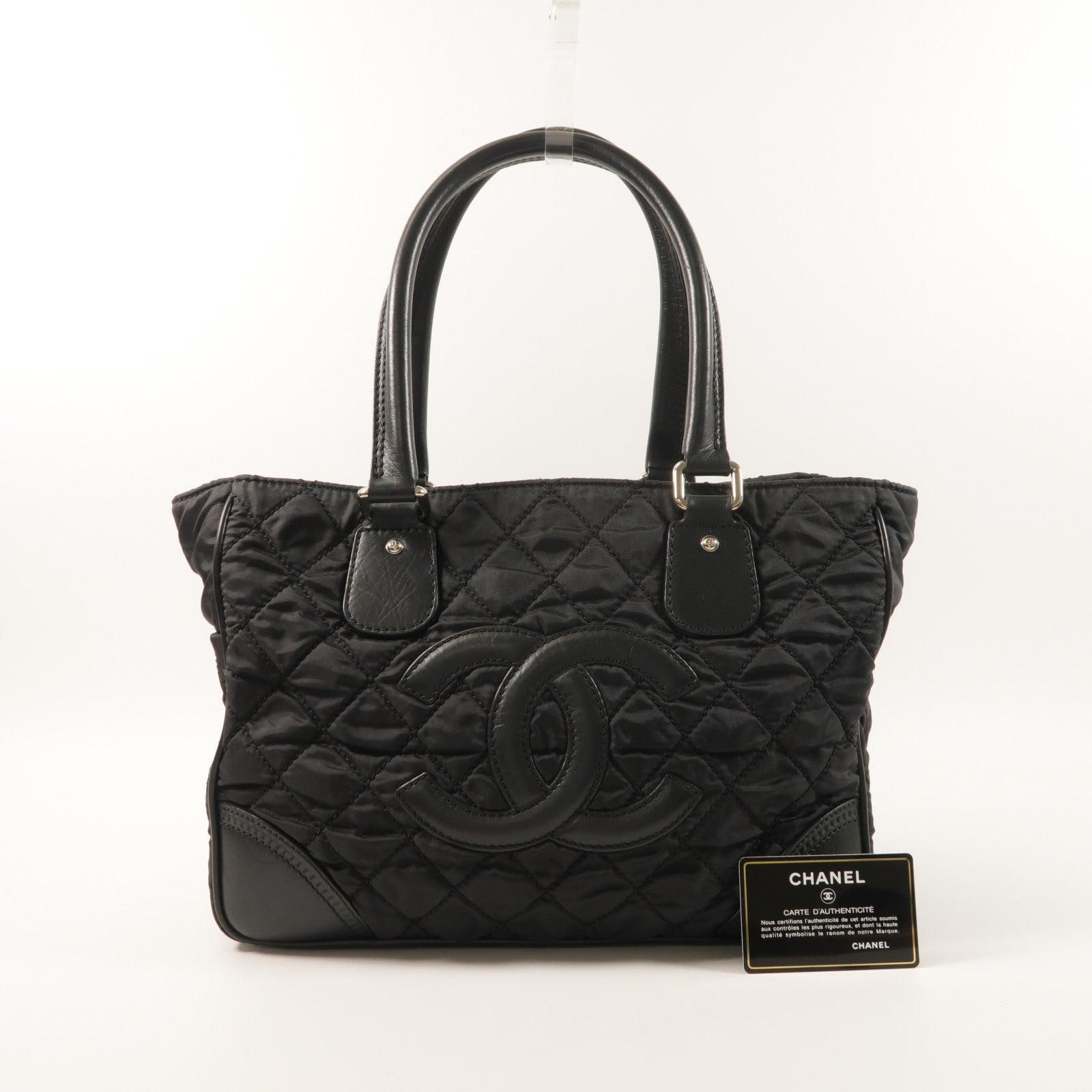 CHANEL 尼龍Shoulder Bag銀扣肩背袋