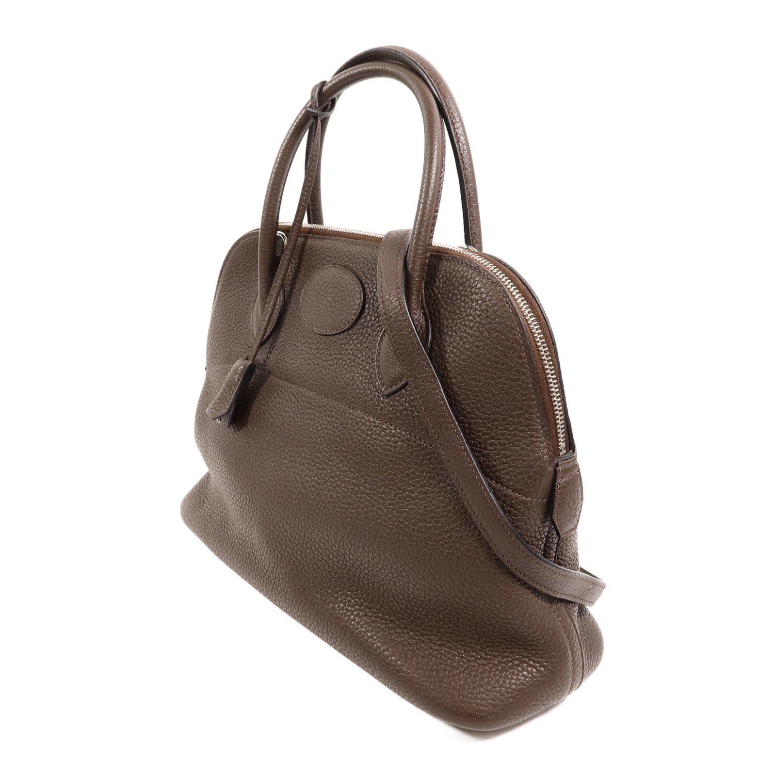 HERMES Togo皮革Bolide 31手挽肩背兩用袋Chocolat
