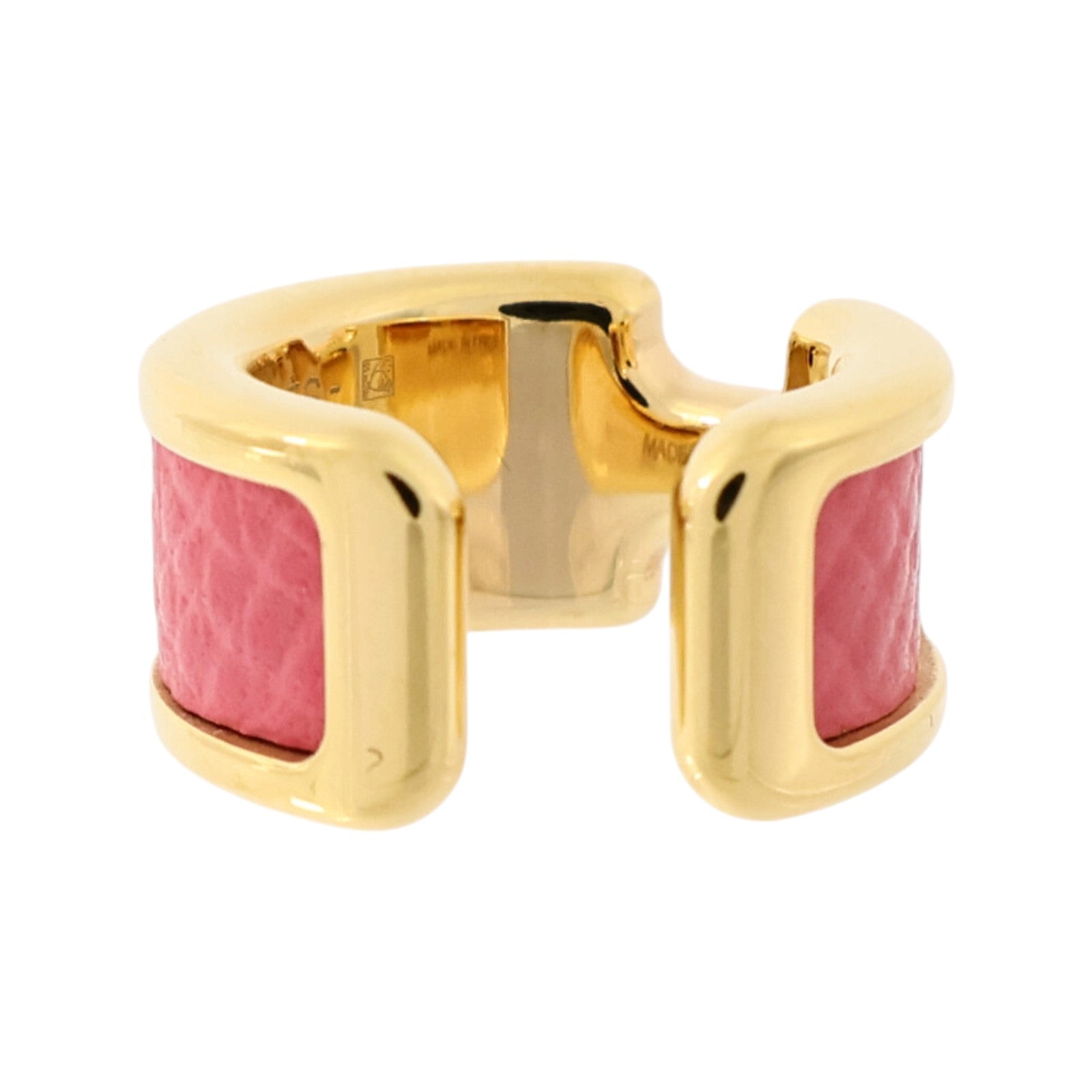 HERMES Epsom皮革/金屬Olympe Ear Cuff耳夾