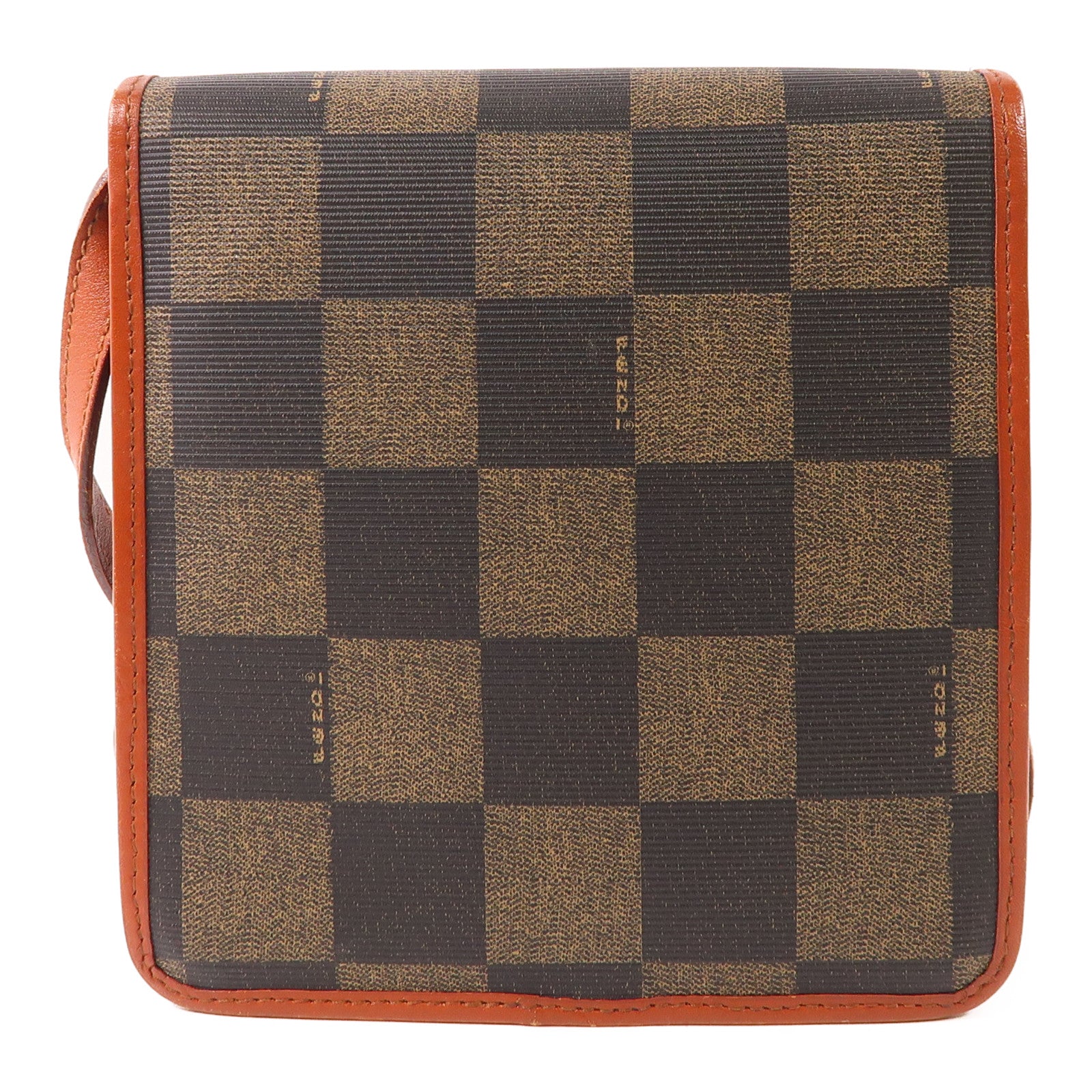 FENDI 塗層帆布Vintage Shoulder Bag銀扣肩背袋