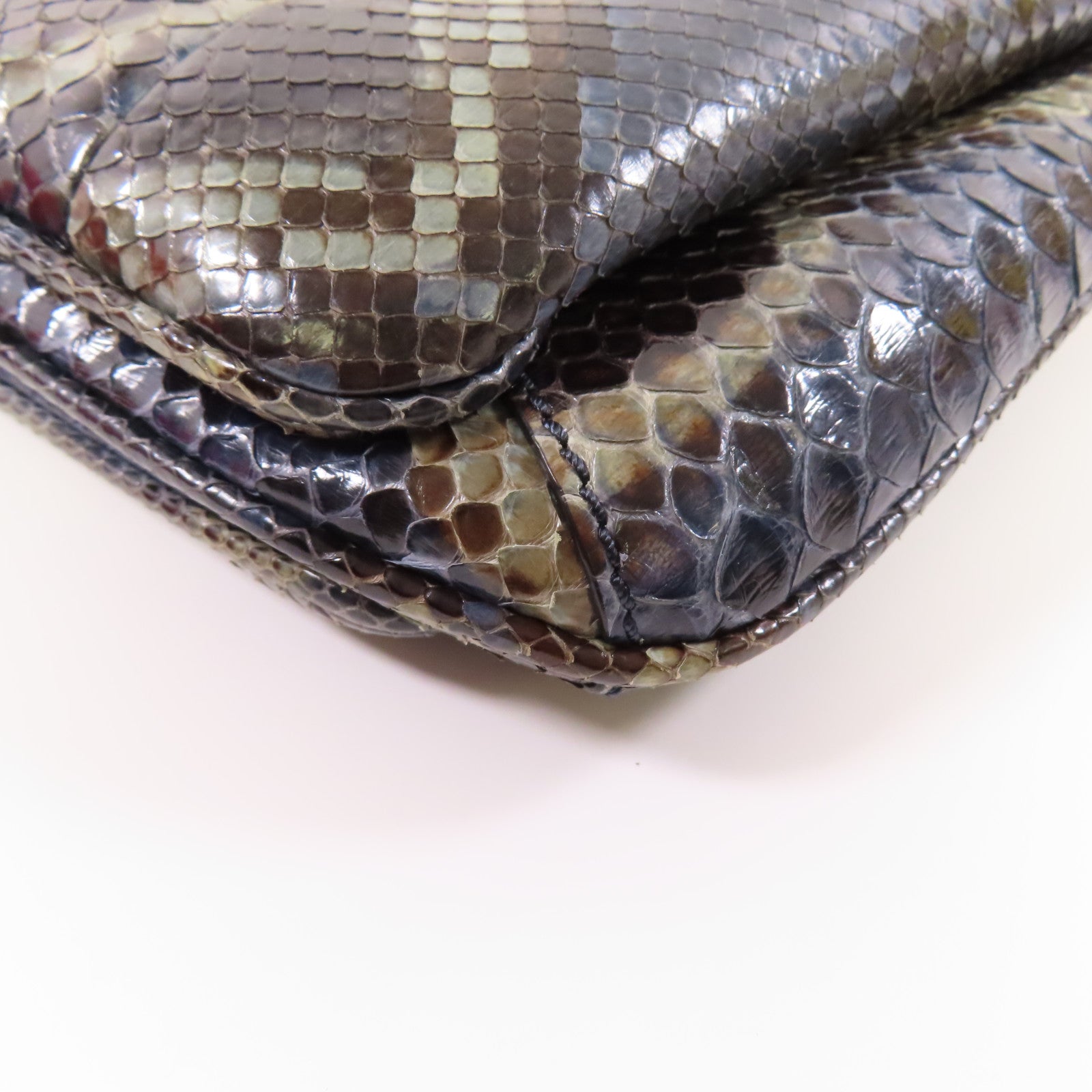 Valentino 【激減優惠】蛇皮皮革Hand Bag金扣手挽袋