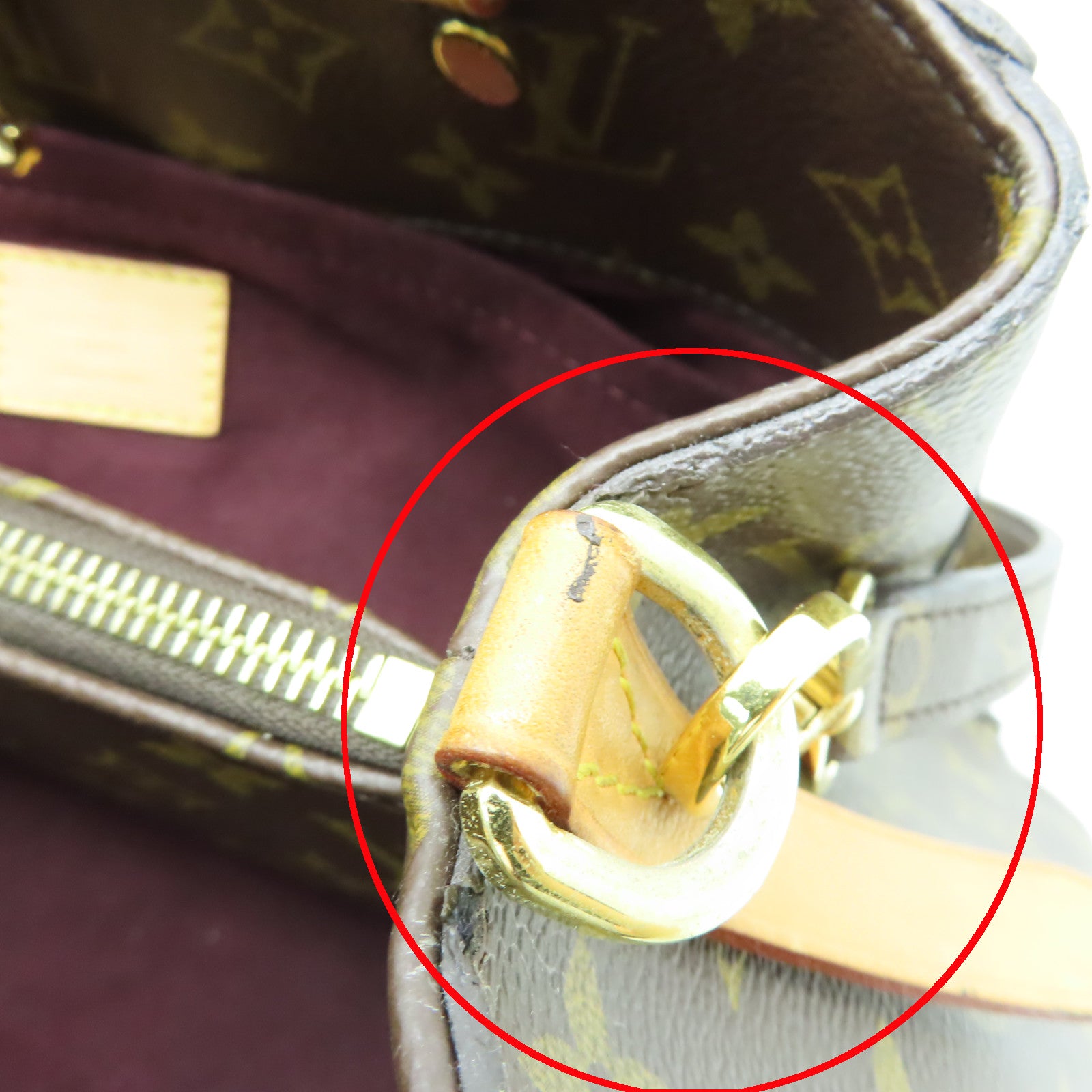 LOUIS VUITTON 【激減優惠】Monogram Montaigne MM金扣手挽肩背兩用袋啡色