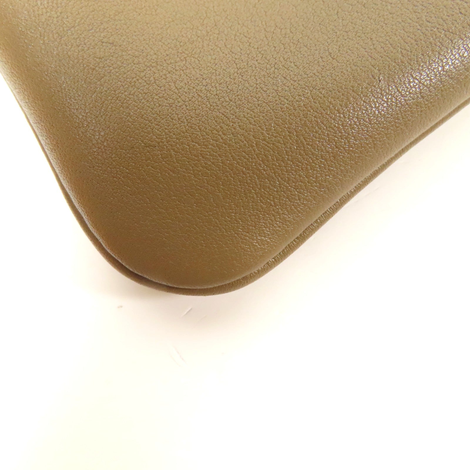 HERMES Swift皮革Aline銀扣肩背袋Etoupe