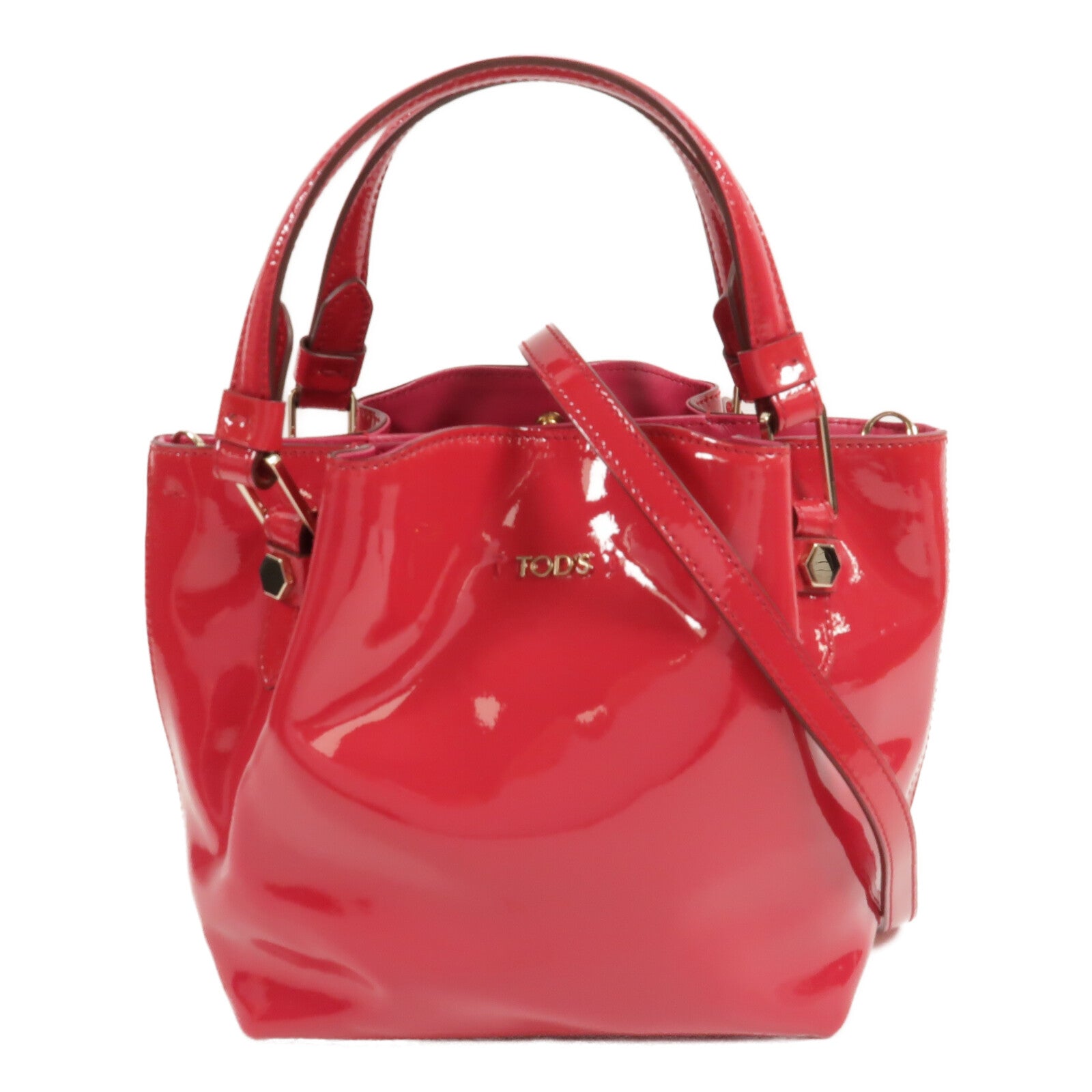 TOD'S 漆皮皮革Shoulder Bag手挽肩背兩用袋