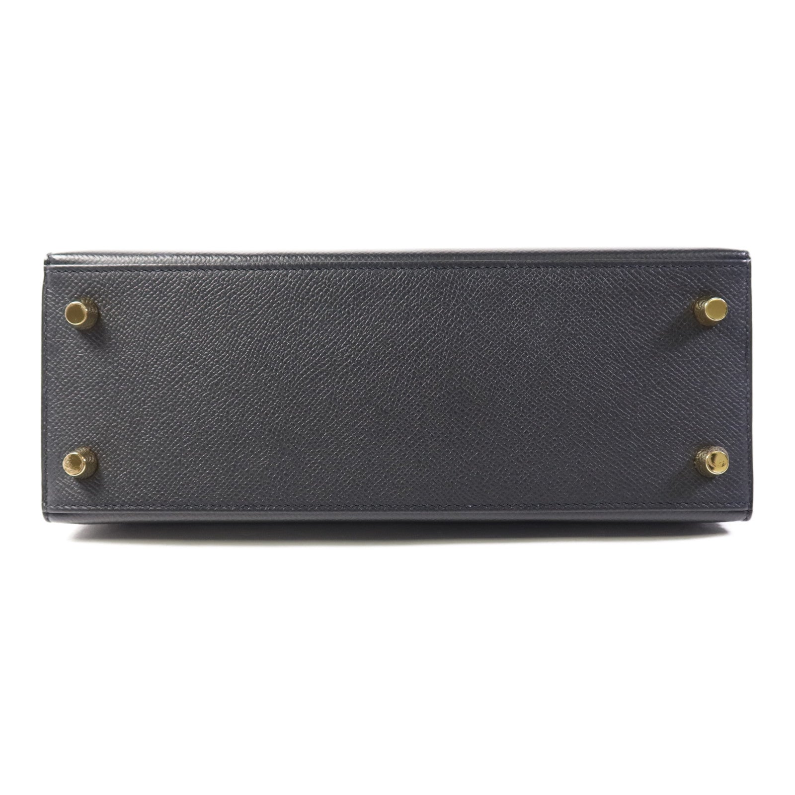 HERMES Epsom皮革Kelly 25金扣手挽肩背兩用袋Noir