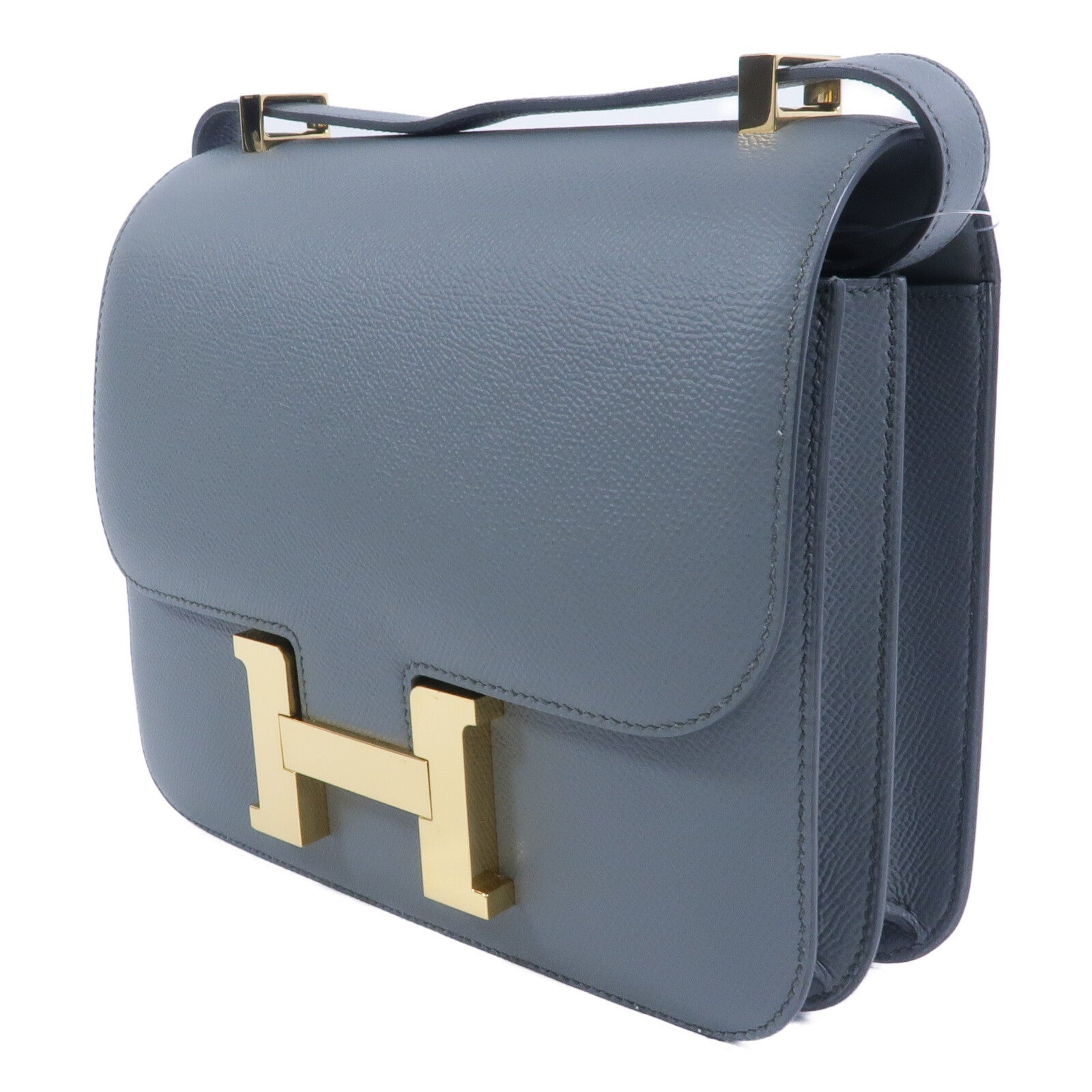HERMES Epsom皮革Constance 24肩背袋Vert Amande