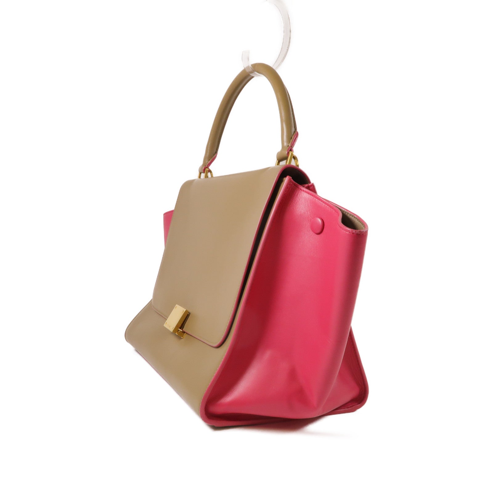 CELINE 牛皮皮革Trapeze Medium金扣手挽肩背兩用袋